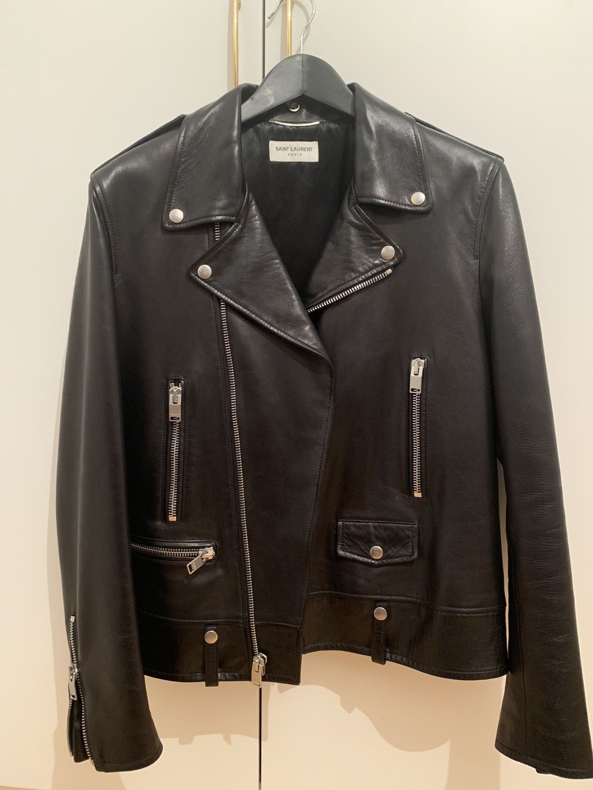 Hedi Slimane × Saint Laurent Paris FW16 L01 lamb Leather Biker Jacket - Hedi Era Size US L / EU 52-54 / 3 - 1 Thumbnail