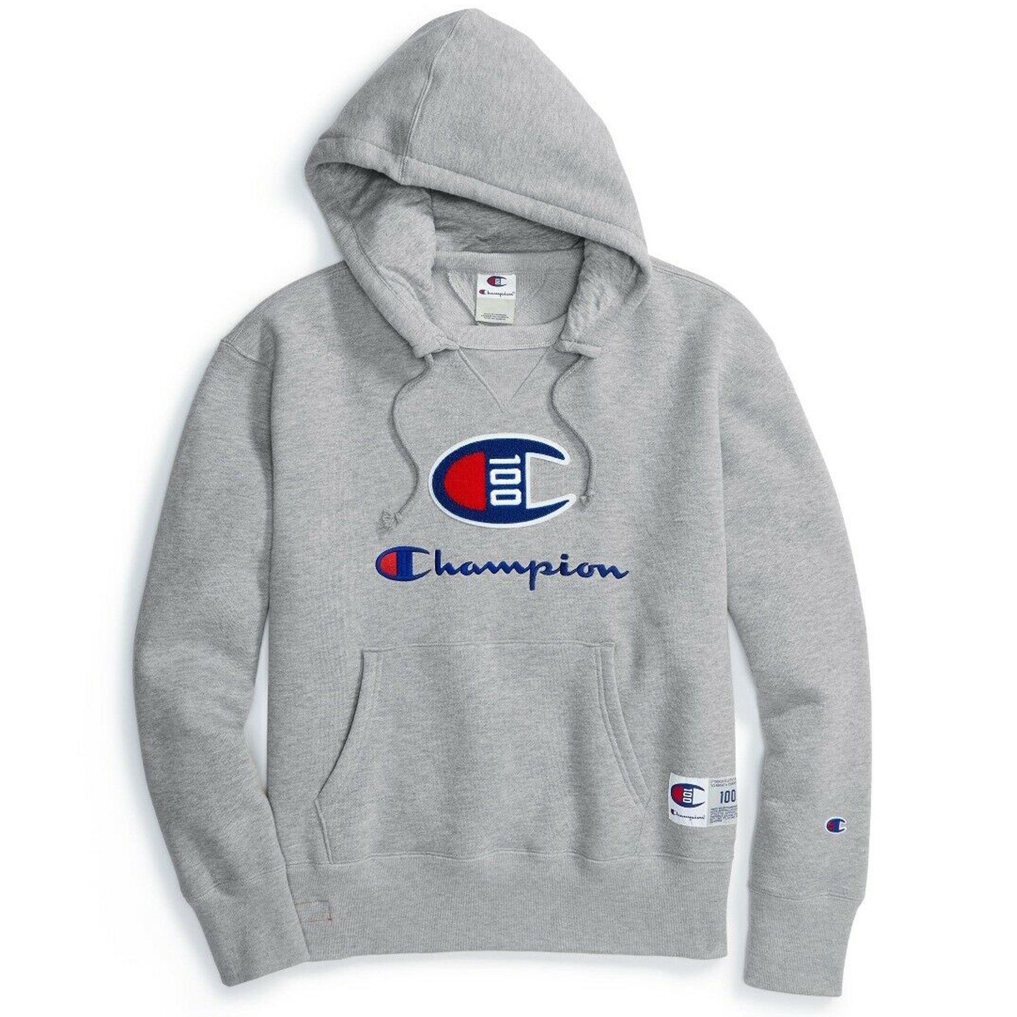 Champion Century Collection 100 Hoodie Hoody Oxford Grey Large C100 ...