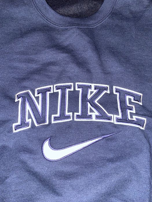 Nike Nike Navy Blue Spellout Sweatshirt | Grailed