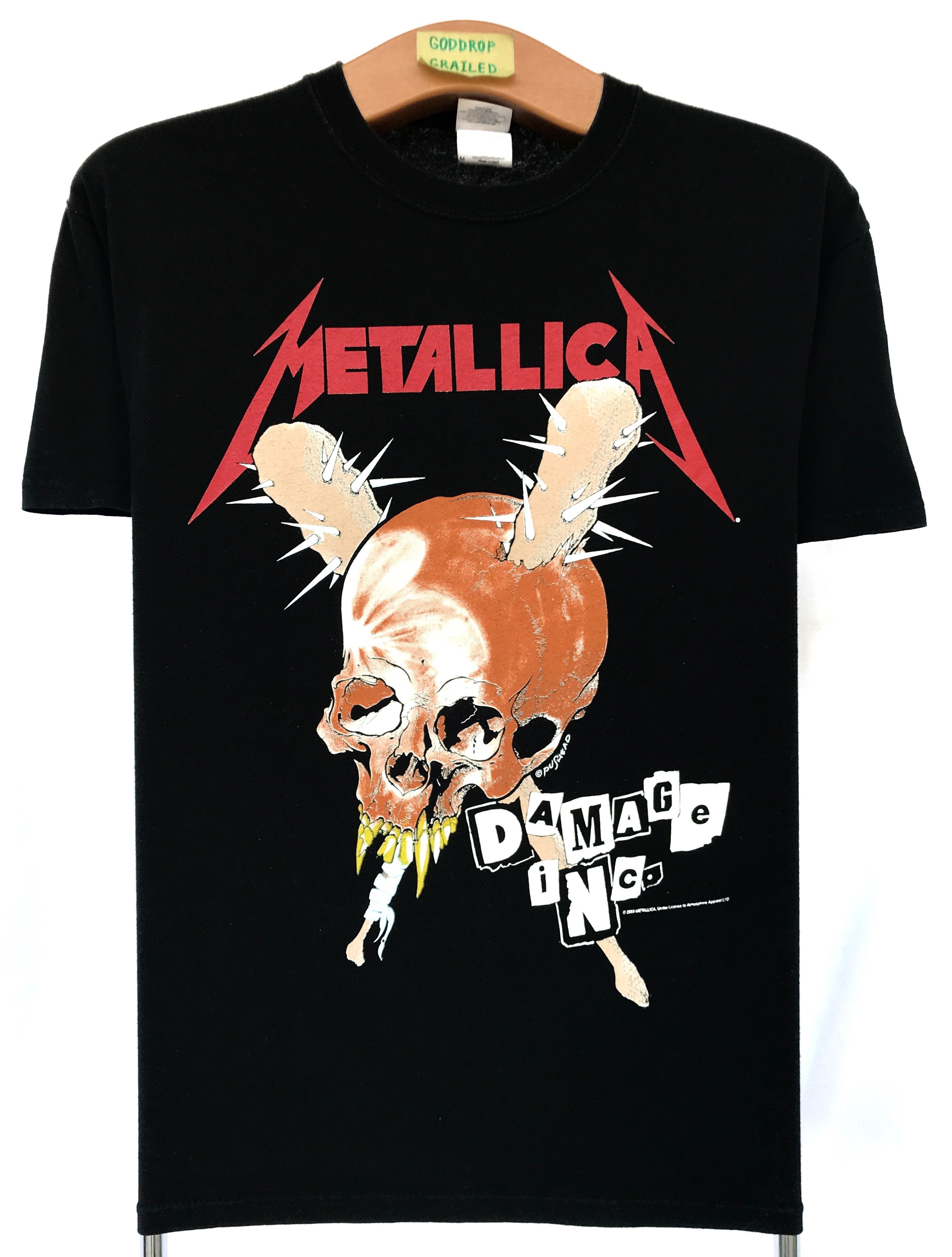 Band Tees × Metallica × Vintage 90S Vintage Metallica Damage Inc 