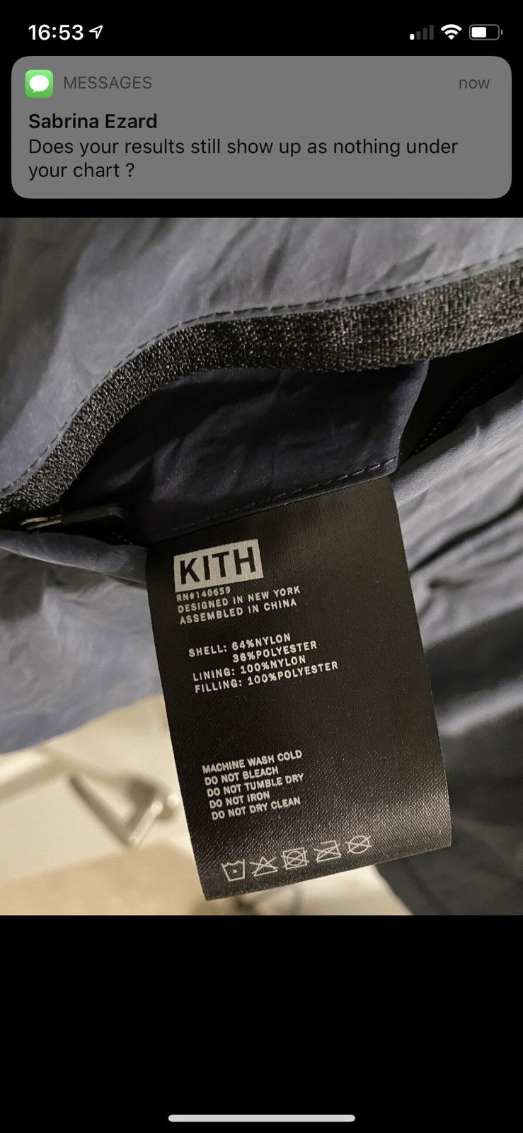 Kith Colin Reversible authentic Shirt Jacket Blue Black Size Large