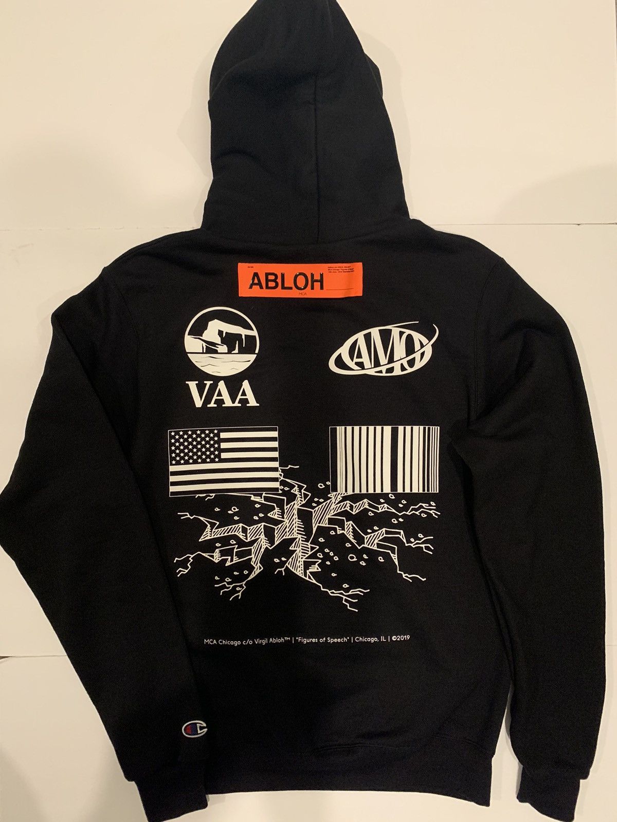 Off-White Virgil Abloh x MCA Hyperbole Hoodie Black | Grailed