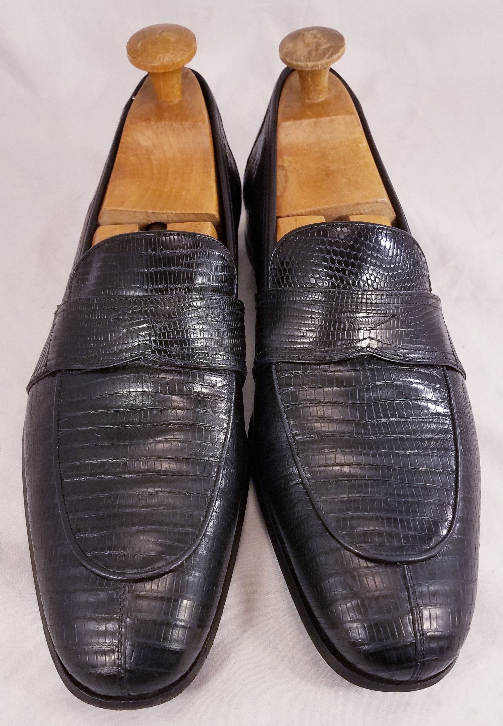 Mezlan MEZLAN PLATINUM LIZARD PENNY LOAFERS SIZE 9M | Grailed