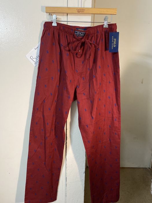 Polo Ralph Lauren Polo Allover Pony Pajama Pant (Red) Size M