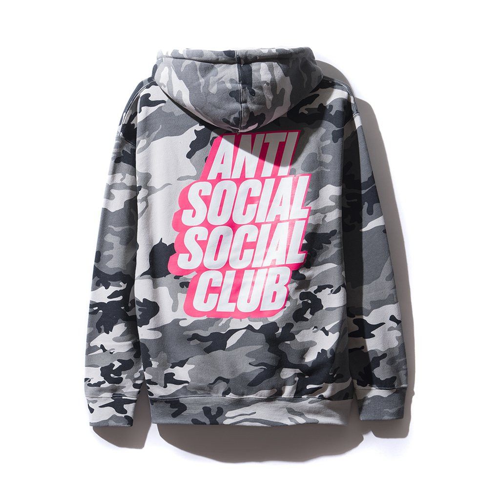 DS ASSC Pink Logo Blocked Siberia Snow Camo Hoodie Bape