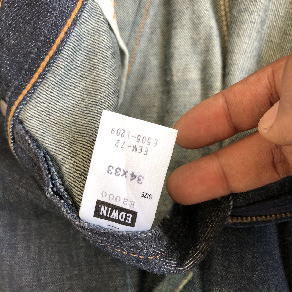 Edwin × Japanese Brand Edwin E Function Denim Blue Jeans Size US 33 - 6 Thumbnail