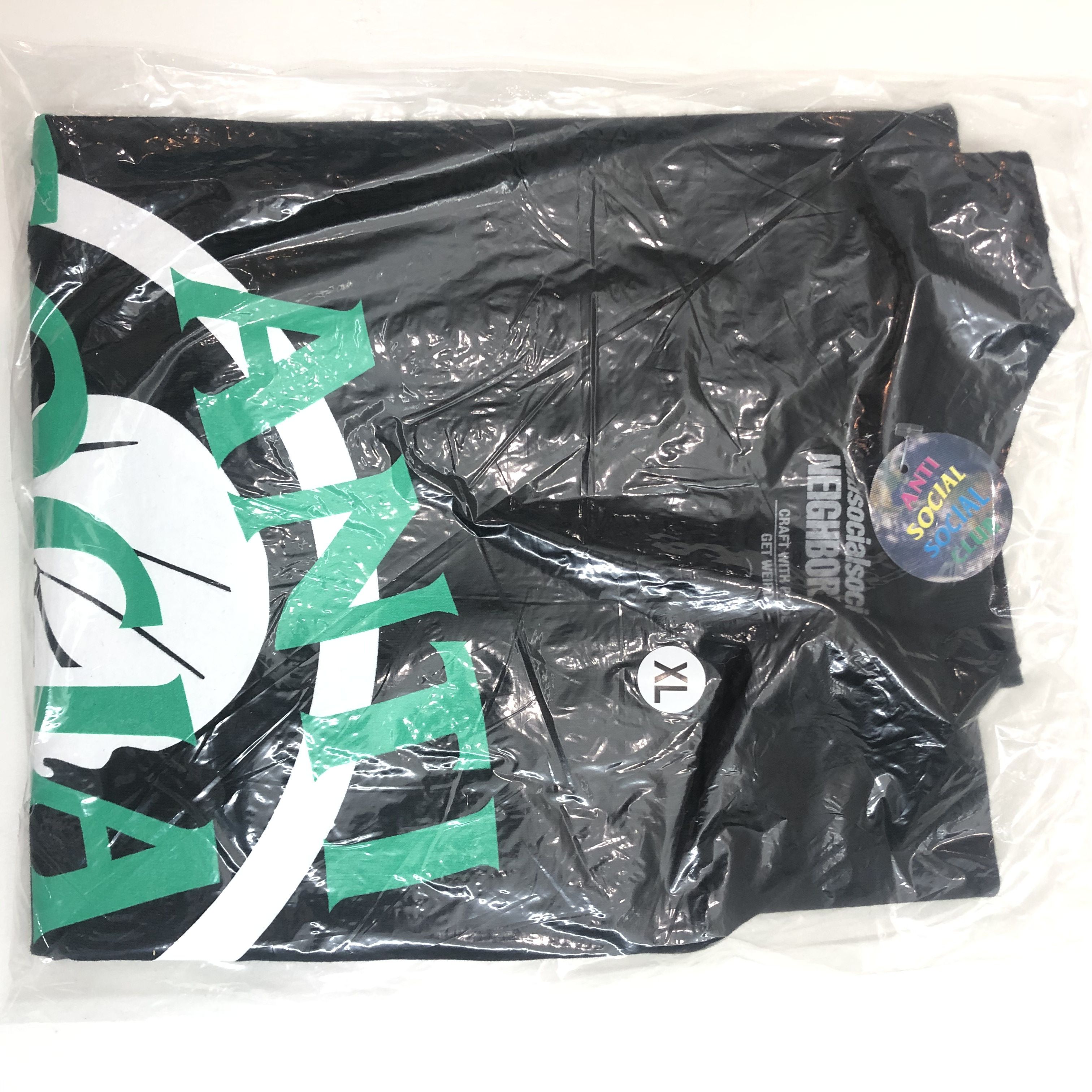 Anti Social Social Club × Neighborhood DS Teal ASSC x NBHD White logo Cambered Black Tee Bape Kith Size US XL / EU 56 / 4 - 1 Thumbnail