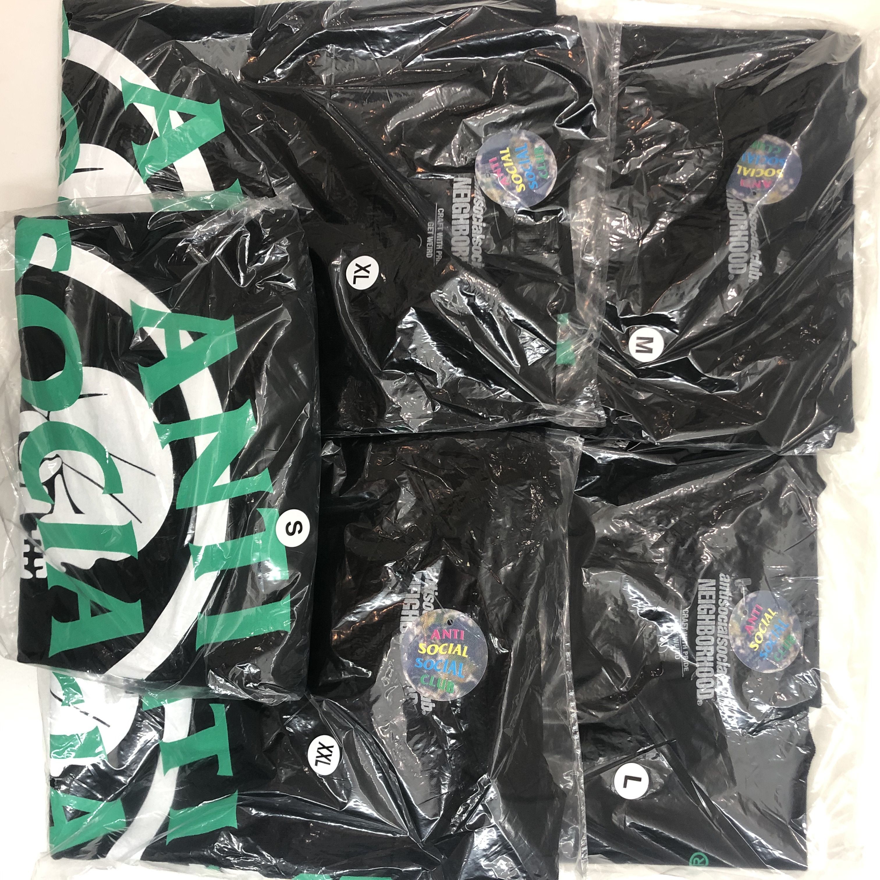 Anti Social Social Club × Neighborhood DS Teal ASSC x NBHD White logo Cambered Black Tee Bape Kith Size US XL / EU 56 / 4 - 7 Thumbnail