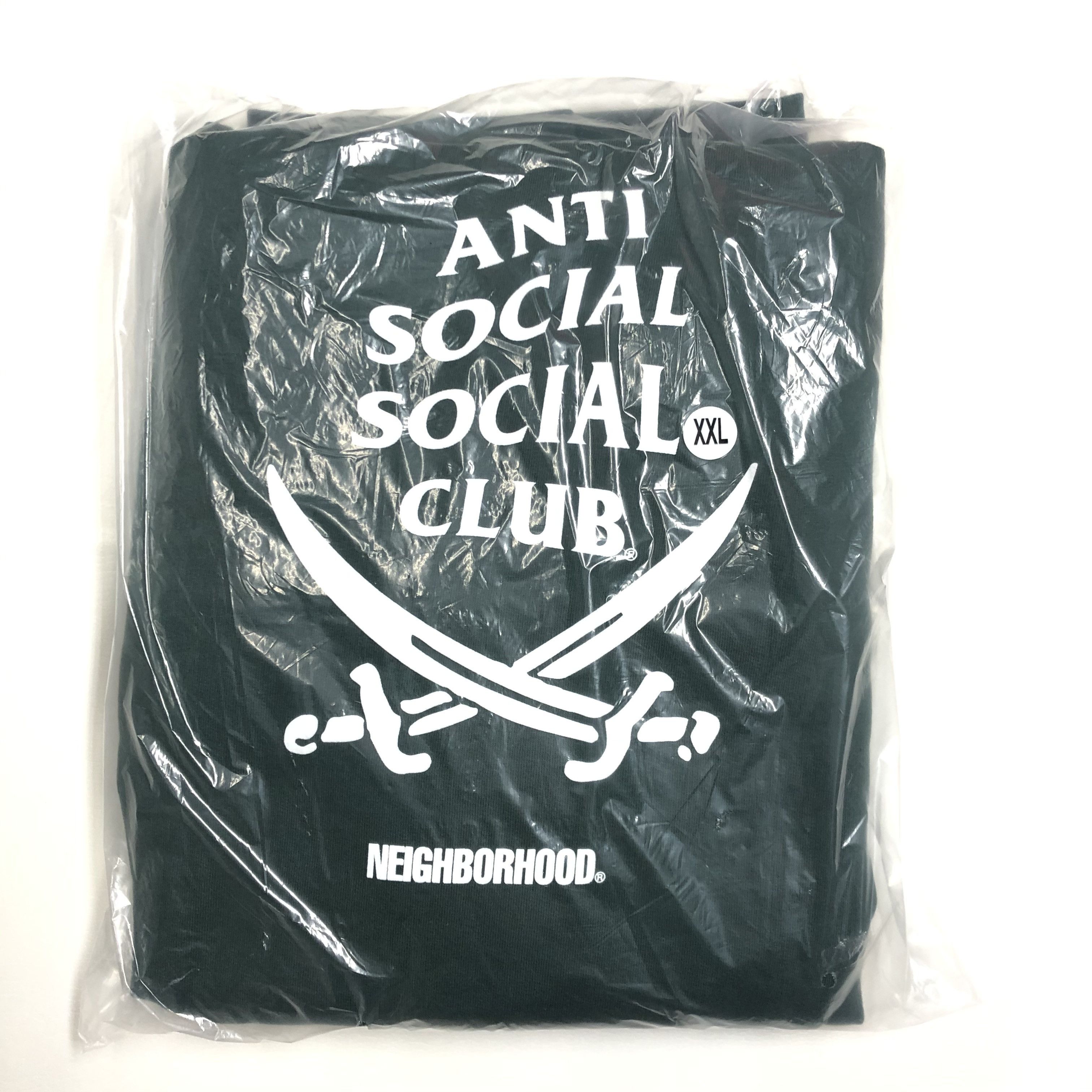 Anti Social Social Club × Neighborhood DS FW20 ASSC x NBHD White Logo 6IX Green Hoodie in hand Size US XXL / EU 58 / 5 - 2 Thumbnail