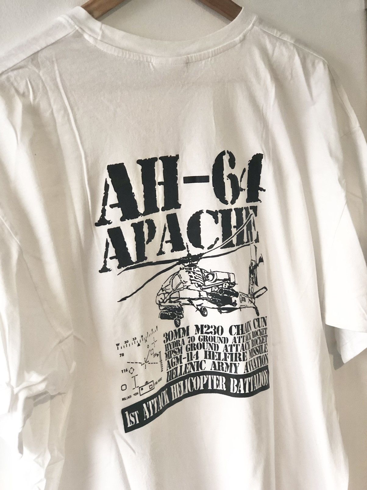 Russel Military USAF Apache Helicopter tribute t-shirt
