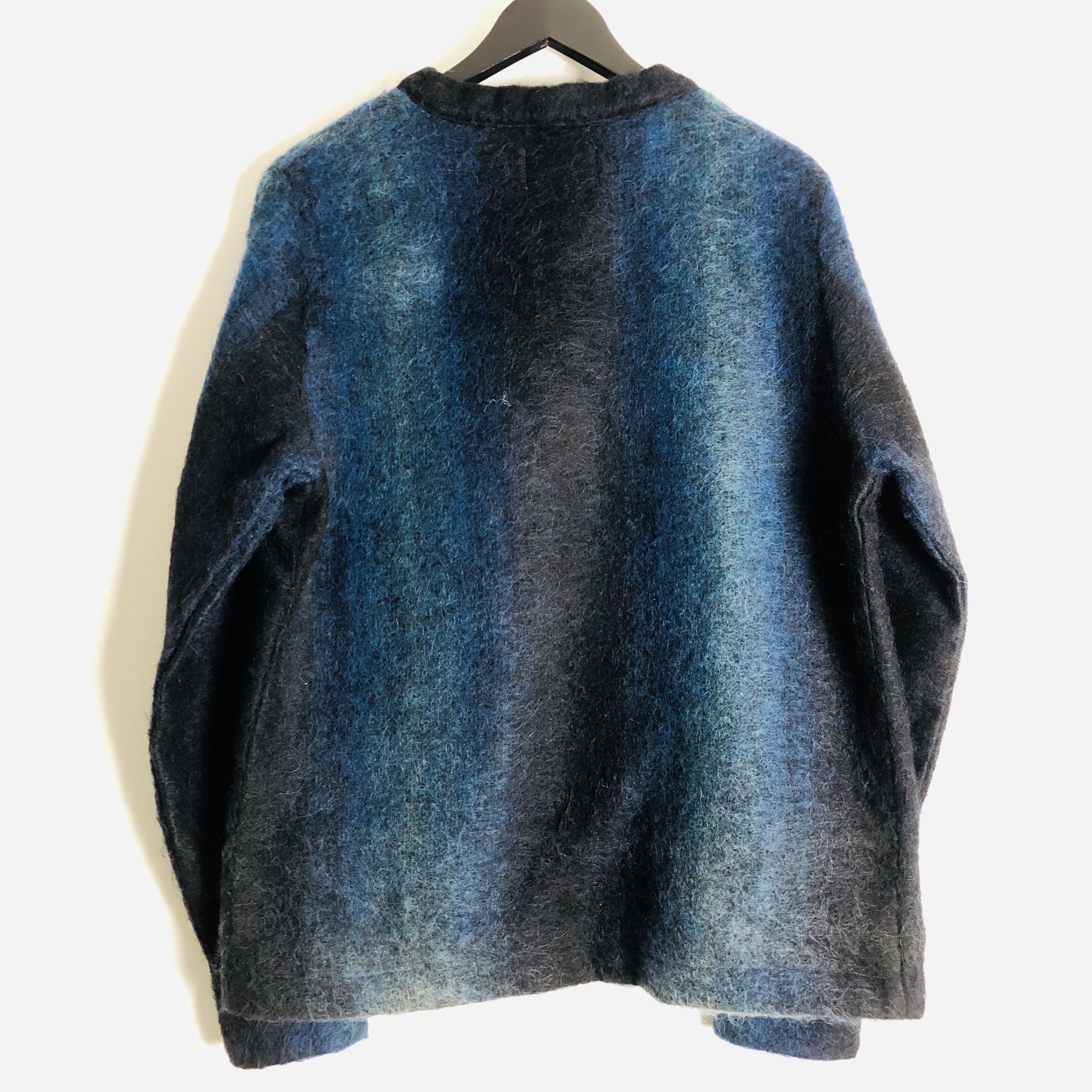 Jakob Hetzer Jakob Hetzer Blue Strip Mohair Cardigan Size US M / EU 48-50 / 2 - 2 Thumbnail