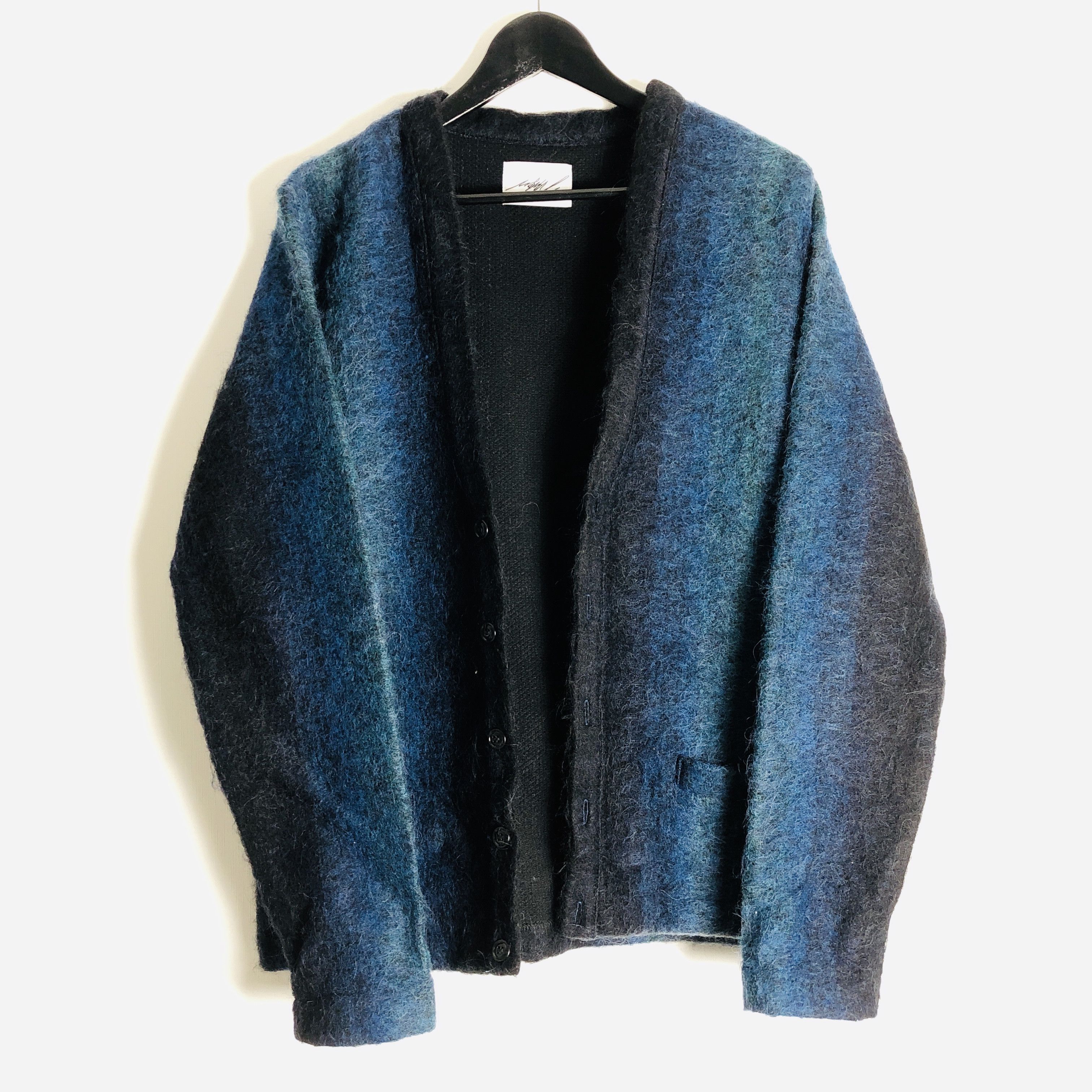 Jakob Hetzer Jakob Hetzer Blue Strip Mohair Cardigan Size US M / EU 48-50 / 2 - 1 Thumbnail