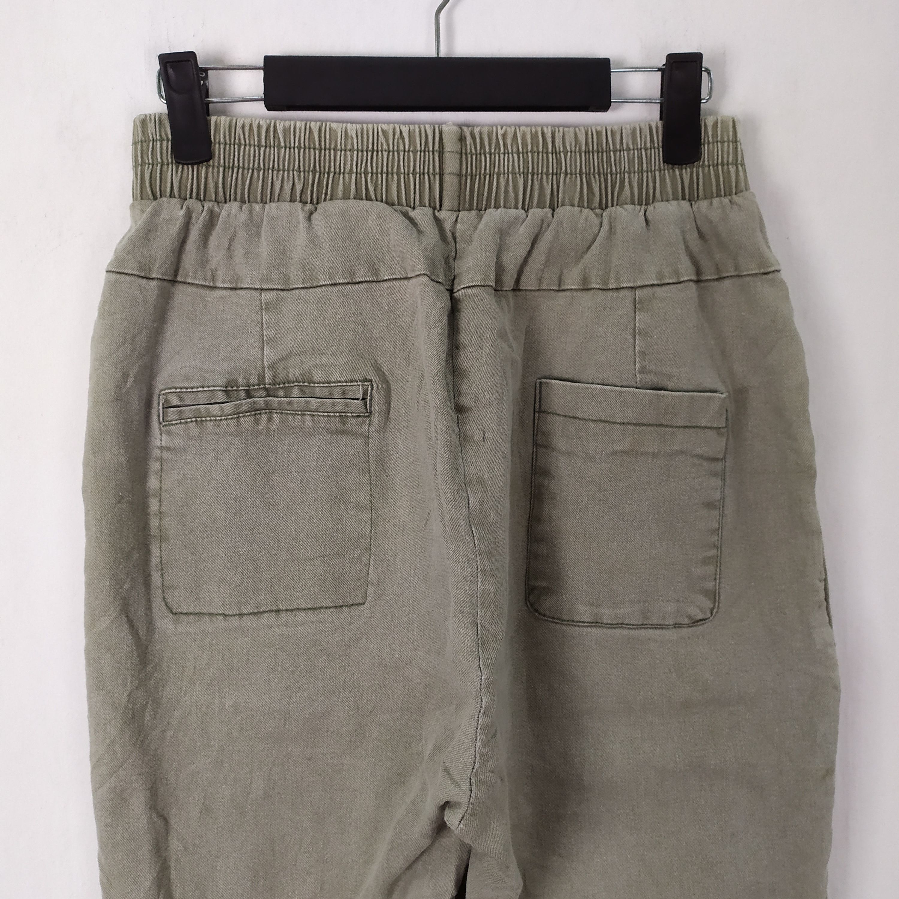 Japanese Brand DWELL SPRING WAIST DOUBLE KNEE CARGO PANTS Size US 26 / EU 42 - 7 Thumbnail