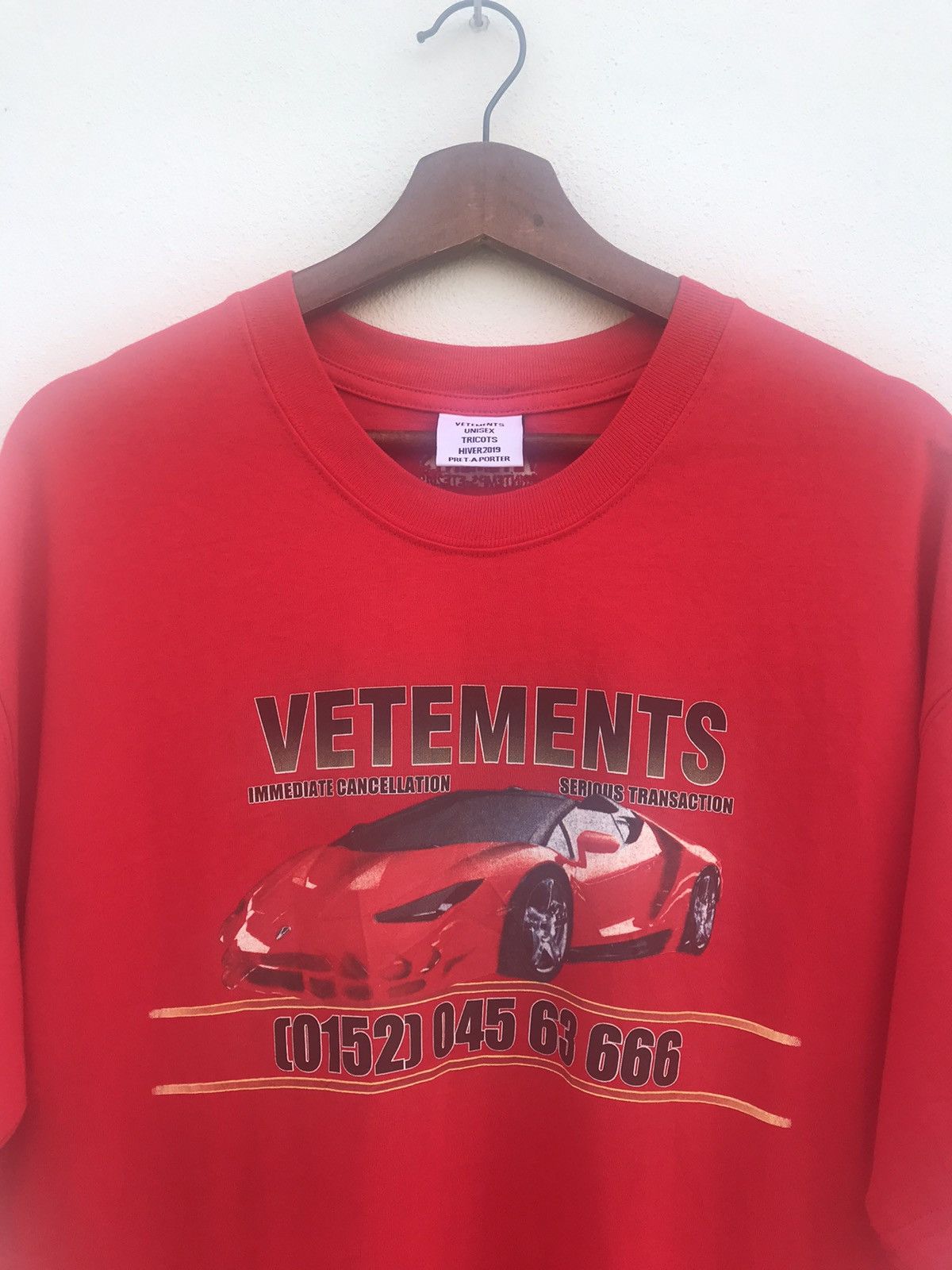 トップス VETEMENTS Car Hotline Tee Vetements Black Car Hotline T-Shirt Vetements
