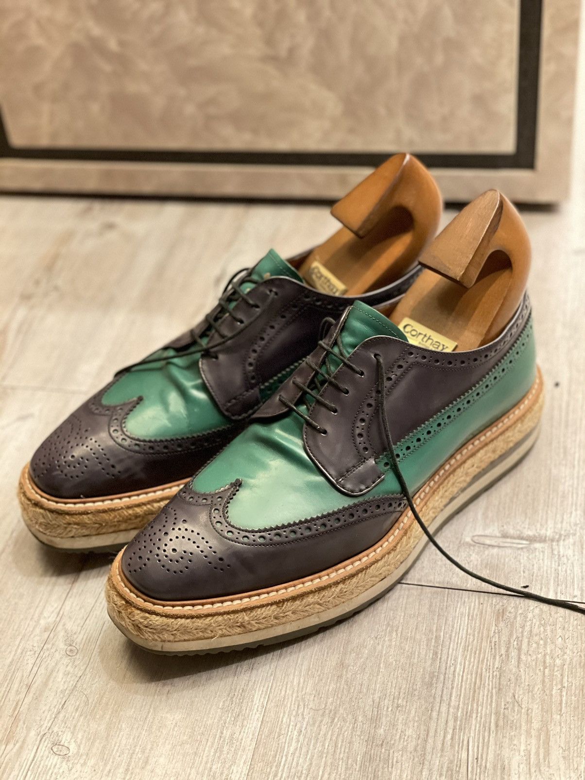 Mens Prada WingTip Dress Shoes Mens size 6.5 Prada Shoes Men - Etsy main image 4