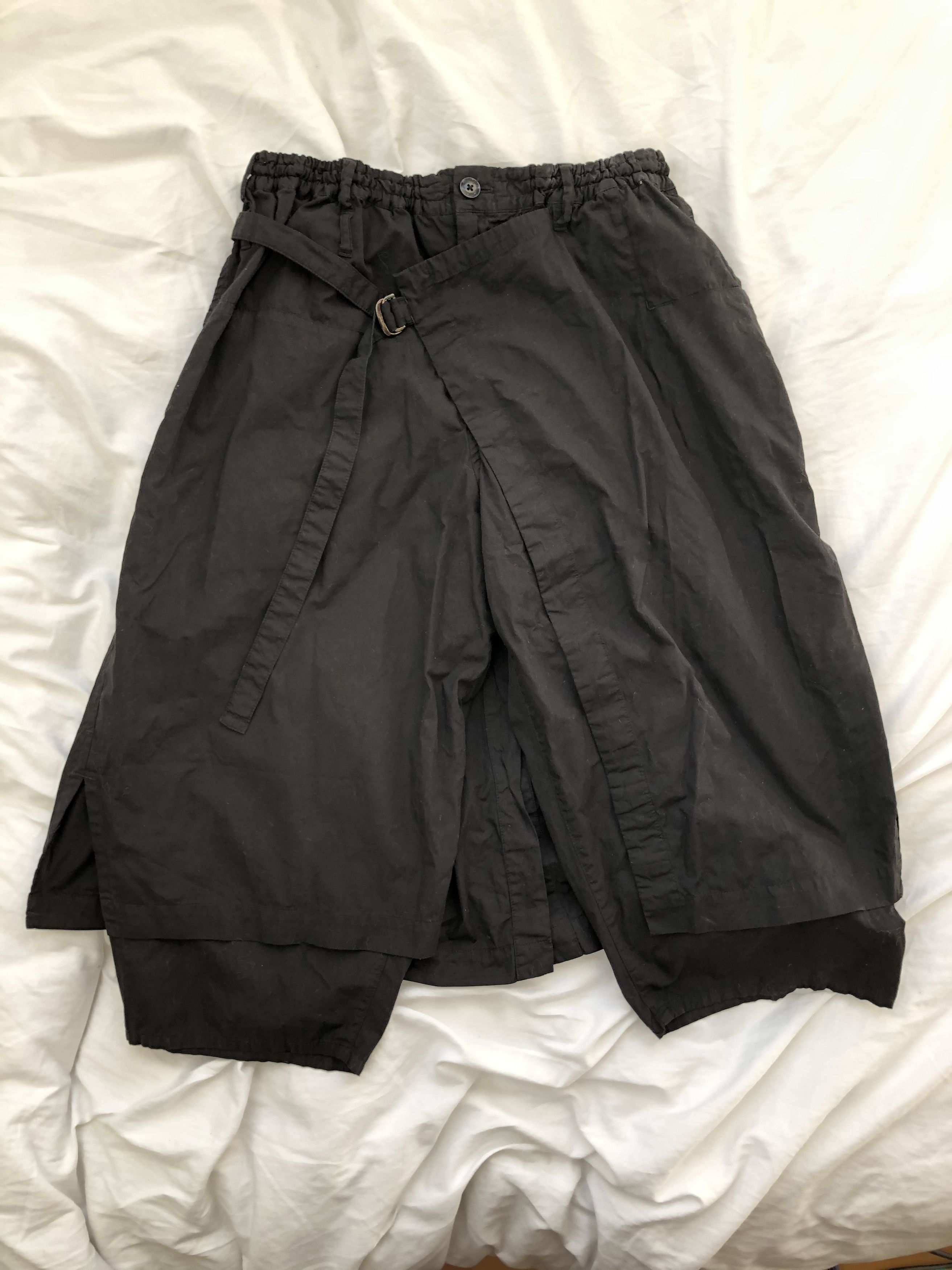 Yohji Yamamoto Hakama Style Wrap-Around Shorts | Grailed