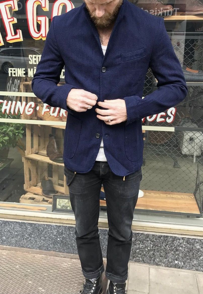 Apolis Apolis Indigo Wool Blazer sz SMALL Grailed