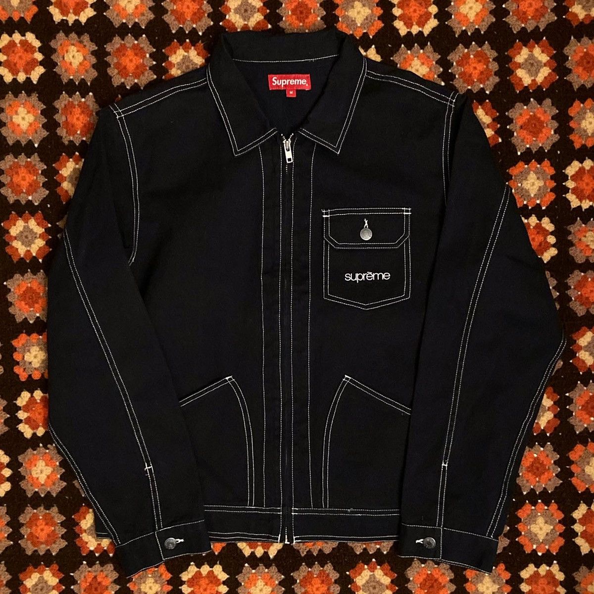 Supreme Supreme Contrast Stitch Work Jacket Grailed