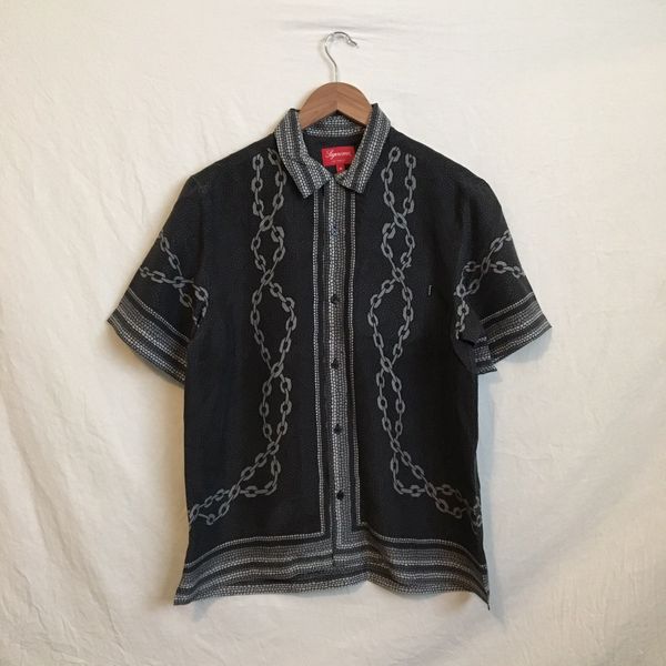 Supreme Supreme Mosaic Silk S/S Shirt Black | Grailed