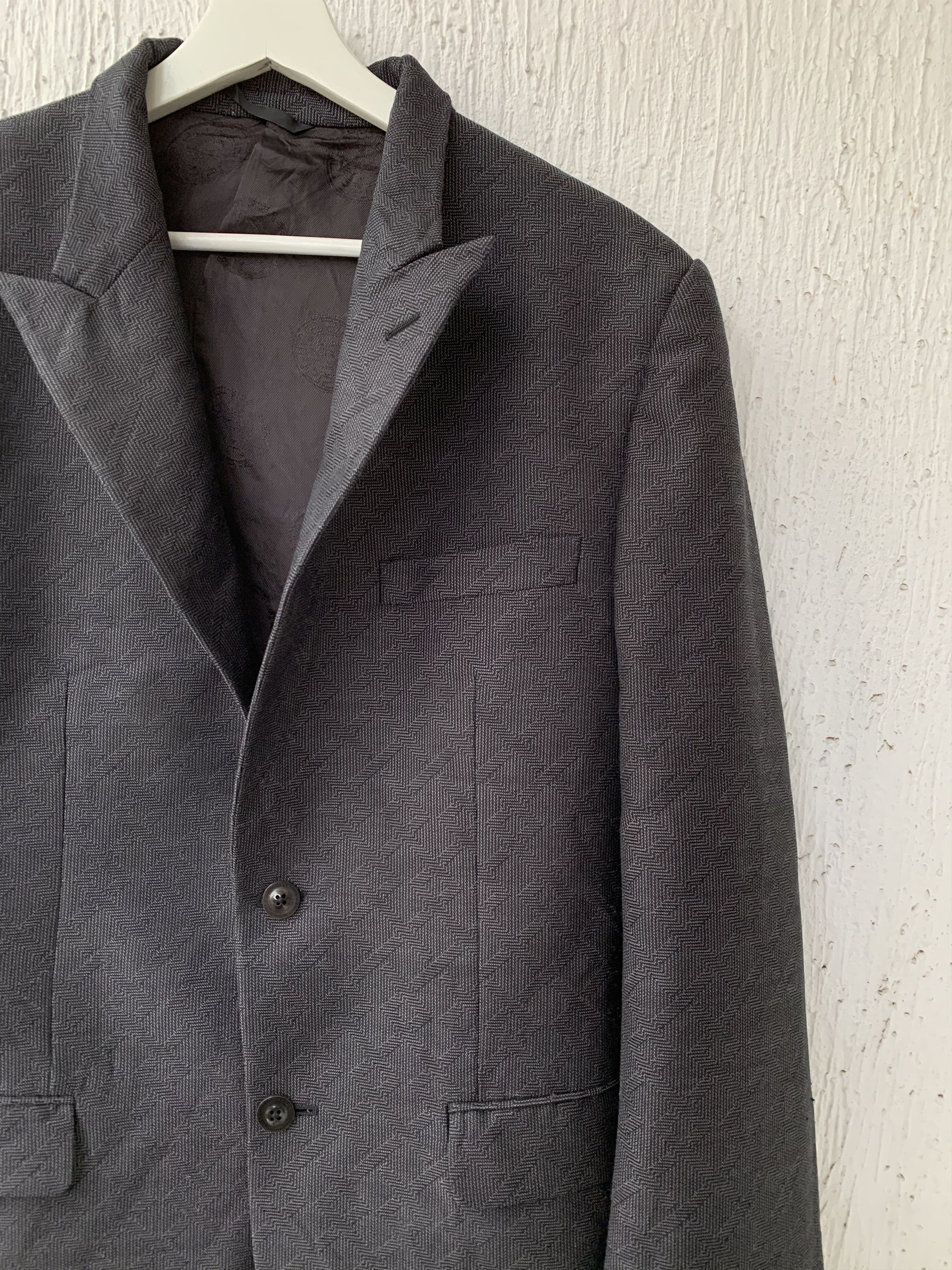 Versace mainline silk blend geomteric blazer Size US L / EU 52-54 / 3 - 2 Thumbnail