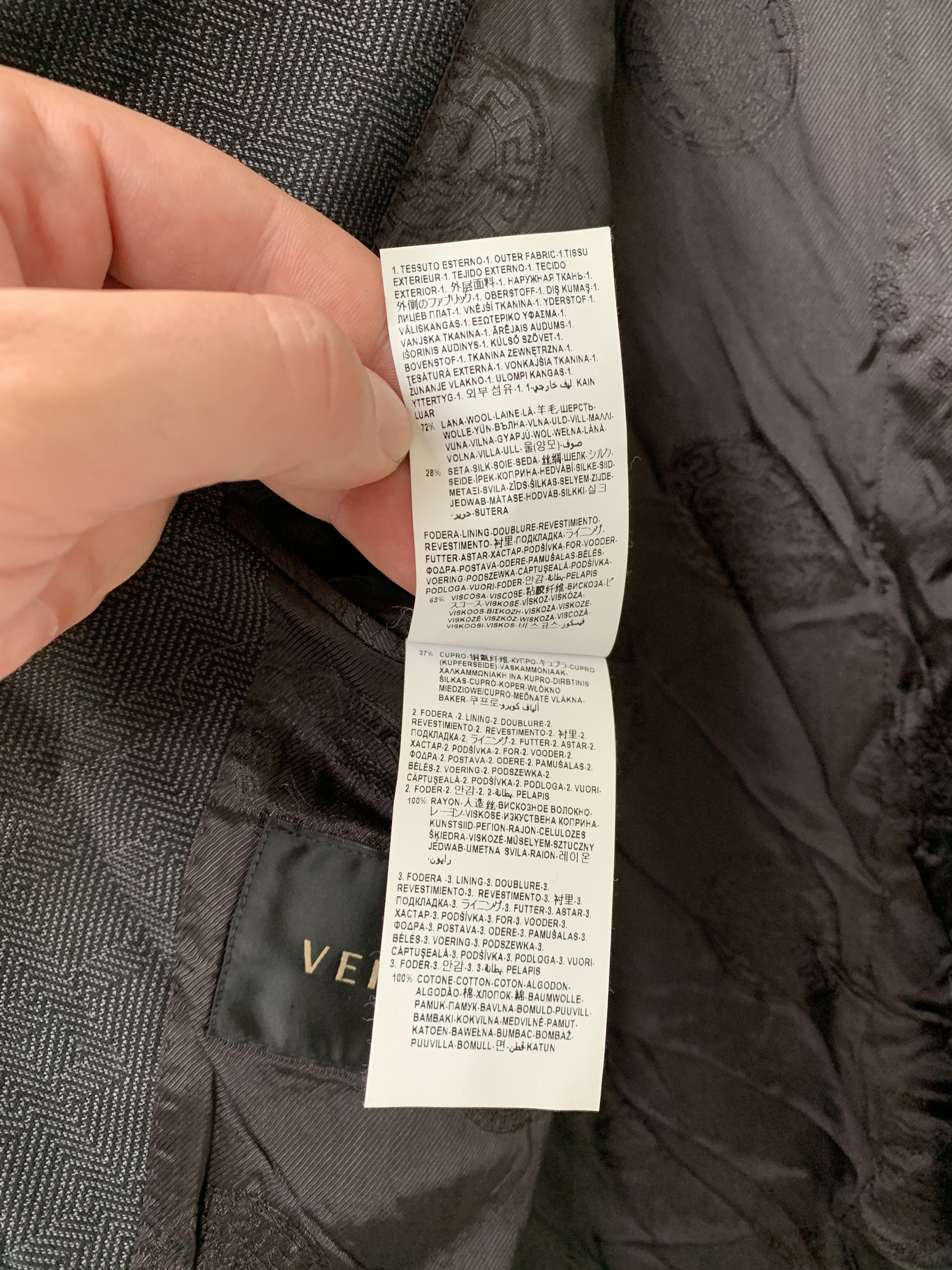 Versace mainline silk blend geomteric blazer Size US L / EU 52-54 / 3 - 7 Thumbnail