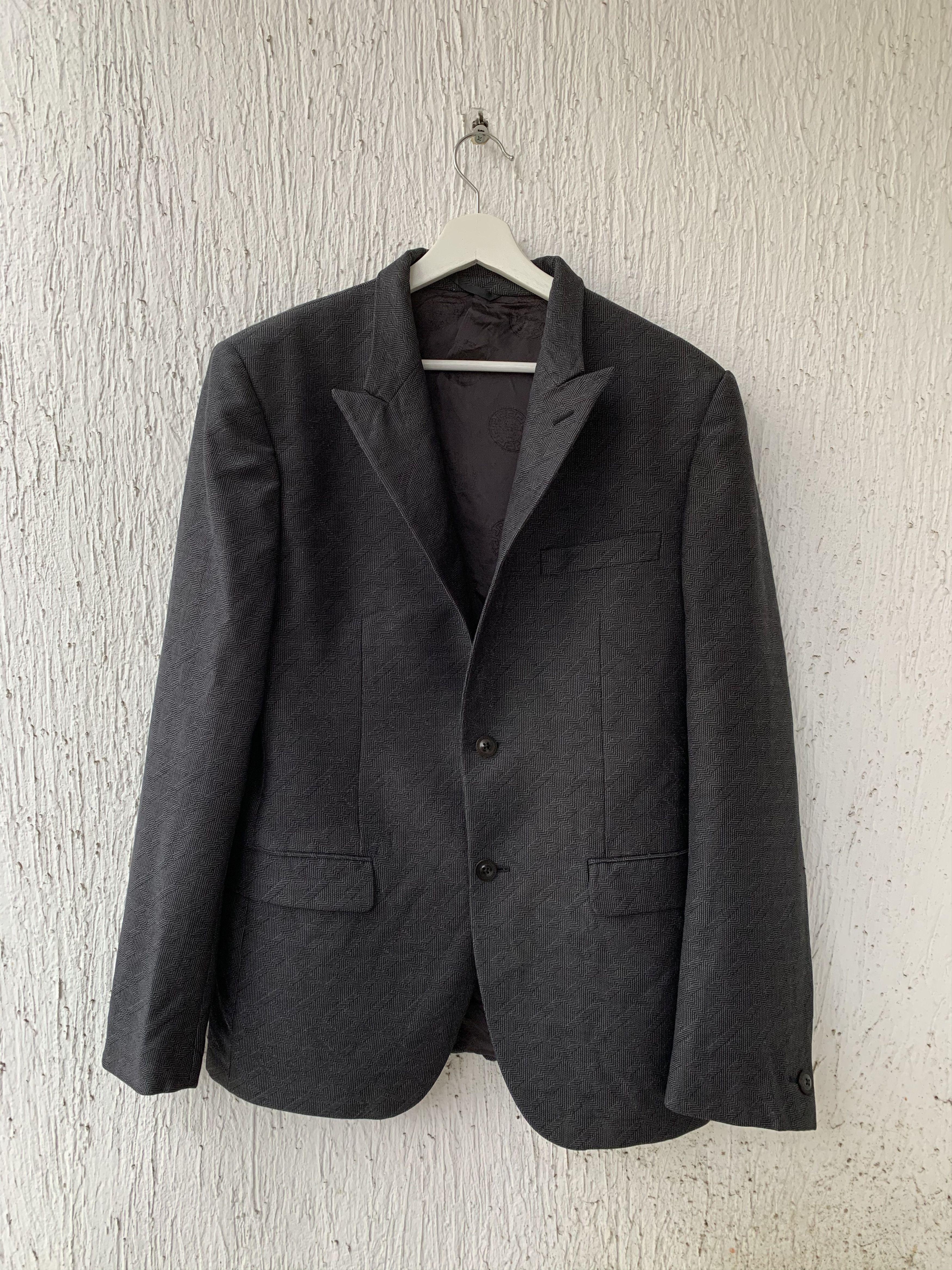 Versace mainline silk blend geomteric blazer Size US L / EU 52-54 / 3 - 1 Thumbnail