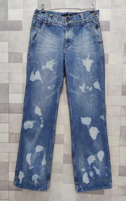JUNGLE STORM Vintage Bleach Wash Denim Pants
