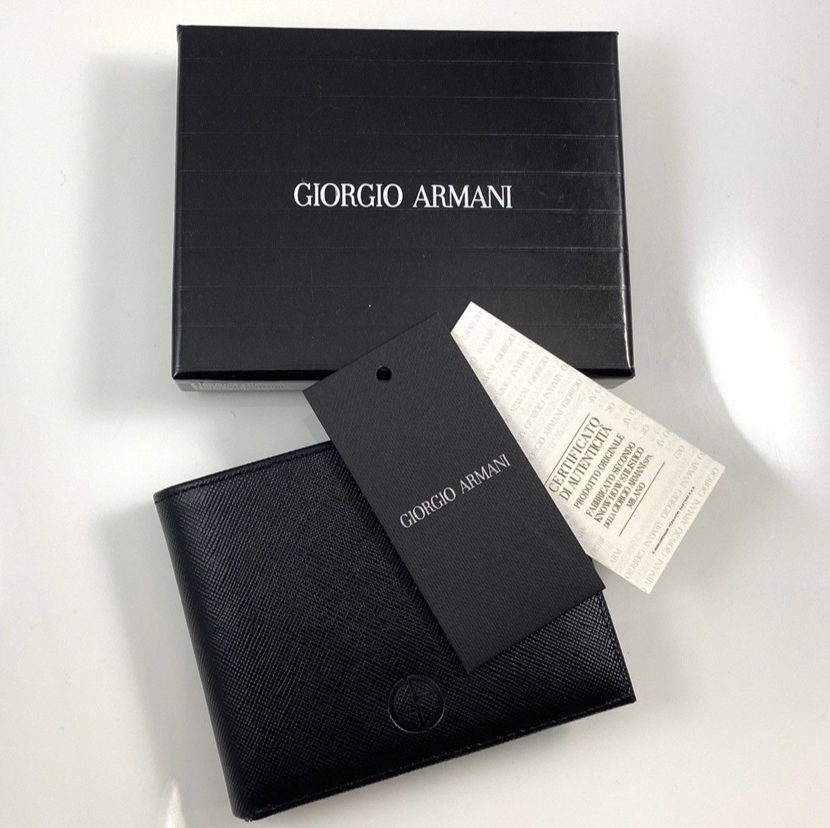 Giorgio Armani Saffiano bi-color leather wallet Size ONE SIZE - 1 Thumbnail