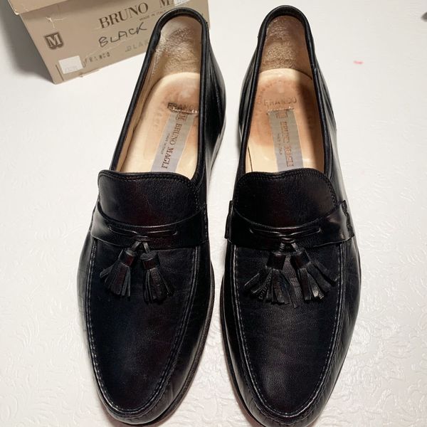 Bruno Magli Bruno Magli Black Franco Tassel Leather Loafers Grailed