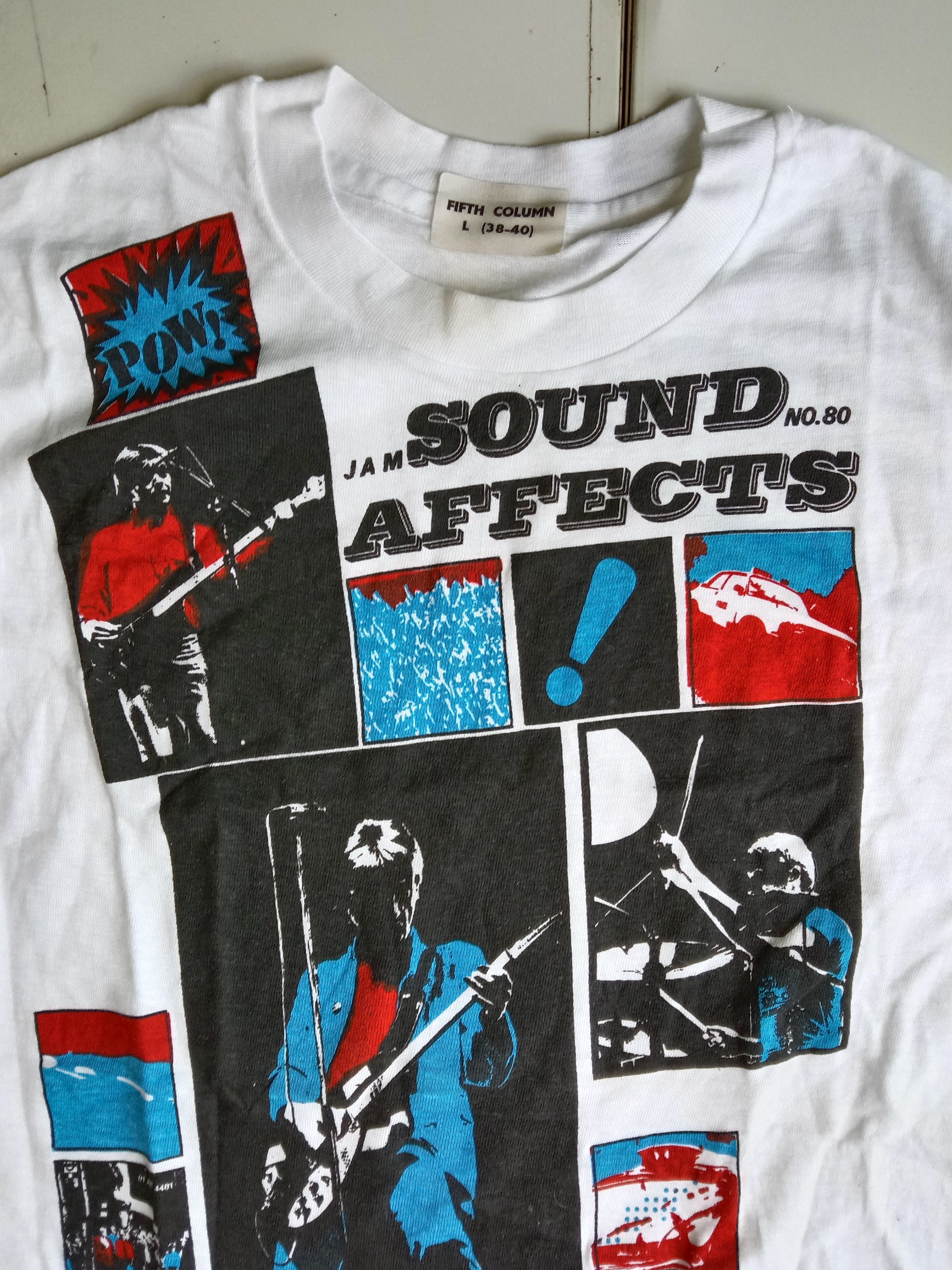Band Tees vtg FIFTY COLUMN 70 ~80s THE JAM T SHIRT CLASH SPECIAL Size US L / EU 52-54 / 3 - 10 Thumbnail