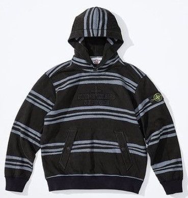 Supreme Supreme x Stone Island Warp Stripe Hooded Sweatshirt | Grailed