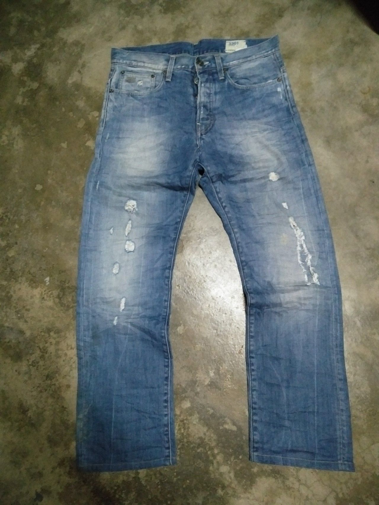 Japanese Brand G Star Jeans Distresed