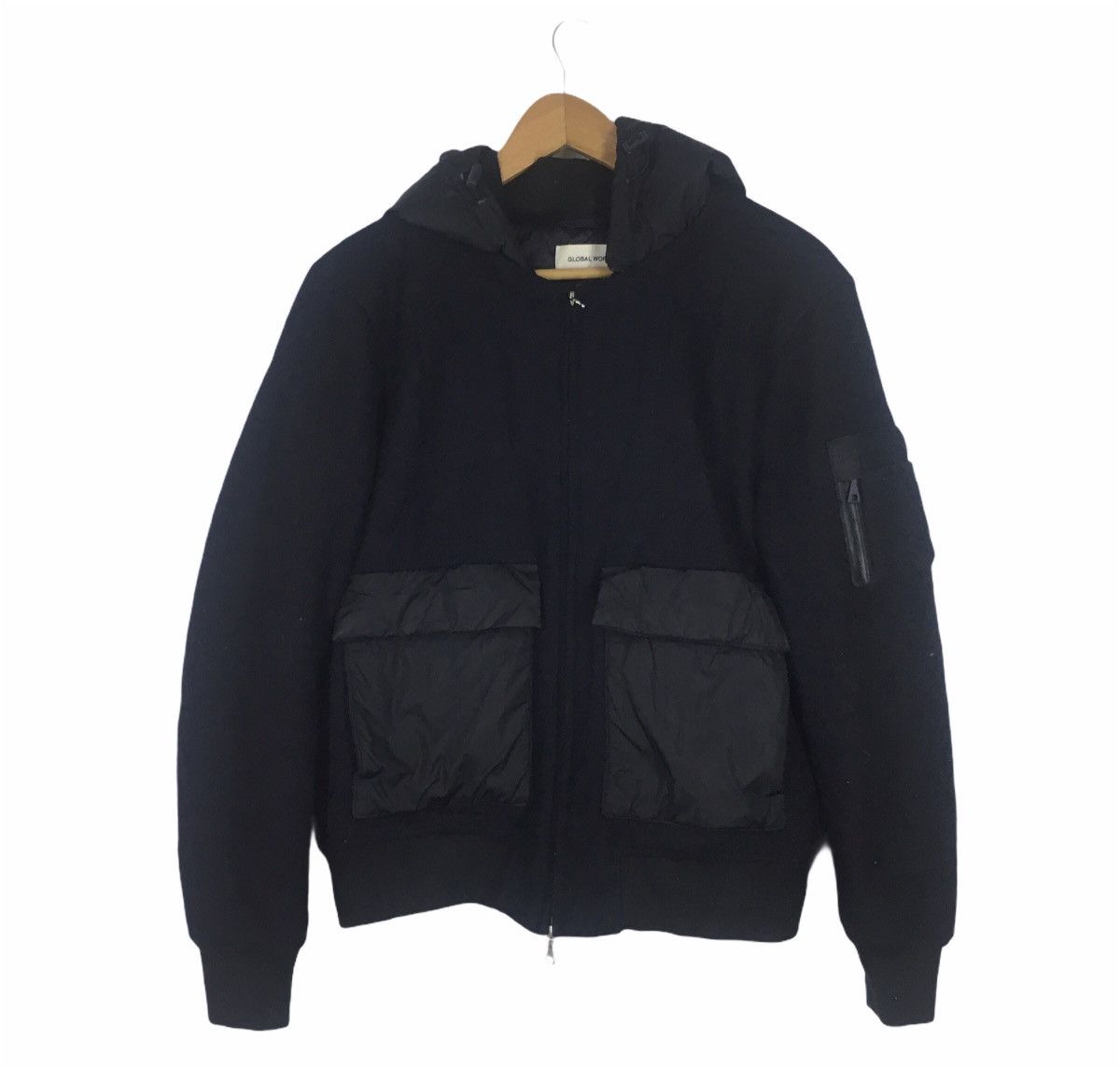 Global Work × Japanese Brand Global Work Hoodie Wool Jacket Nice Design Size US M / EU 48-50 / 2 - 1 Thumbnail