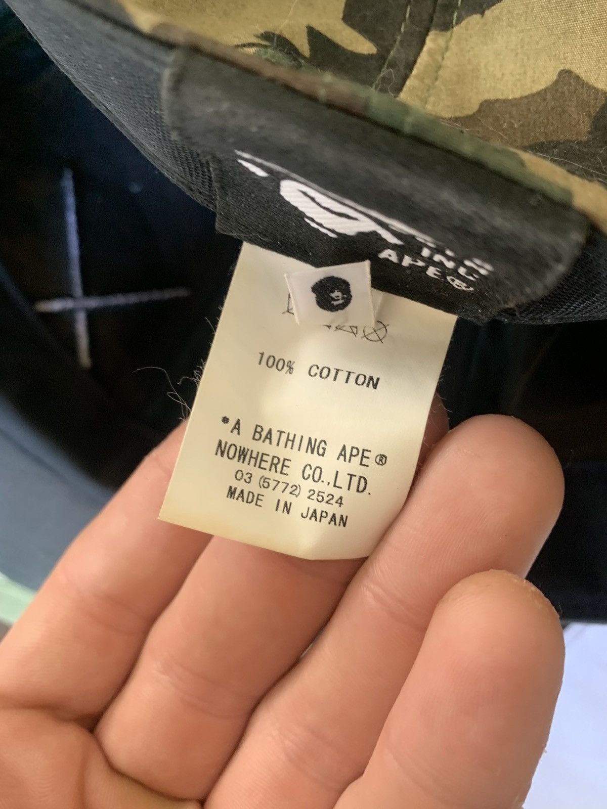 Bape × Kaws Bape x kaws bendy camo fitted hat | Grailed