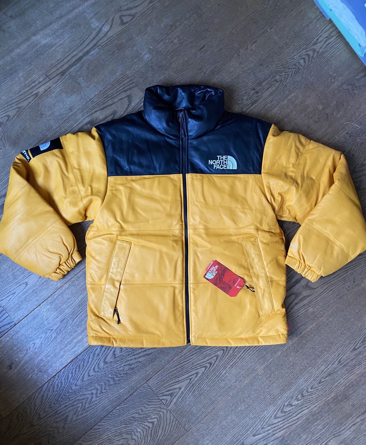 Supreme x The North Face TNF nuptse jacket Yellow Leopard FW11 SIZE MEDIUM