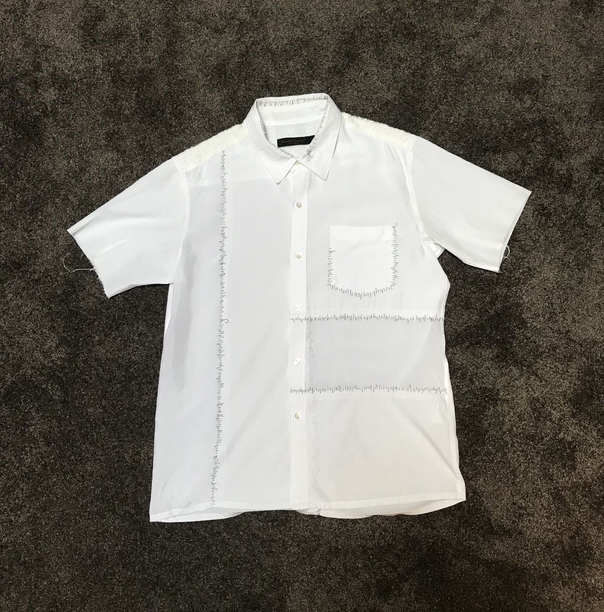 Undercover ss03 Scab White Hand-stitched Button-up Shirt