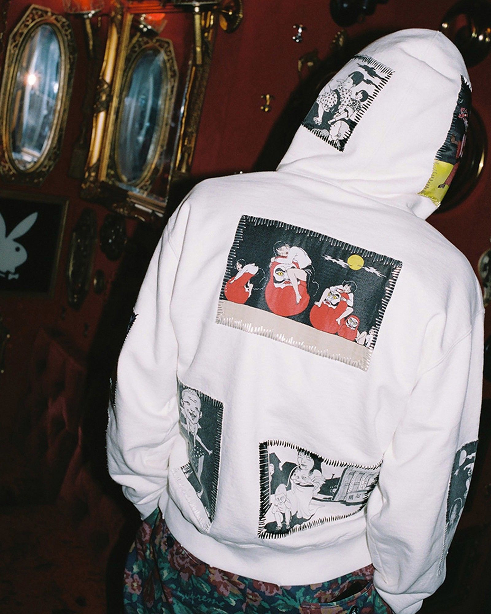 Supreme Toshio Saeki Hooded Sweatshirt White