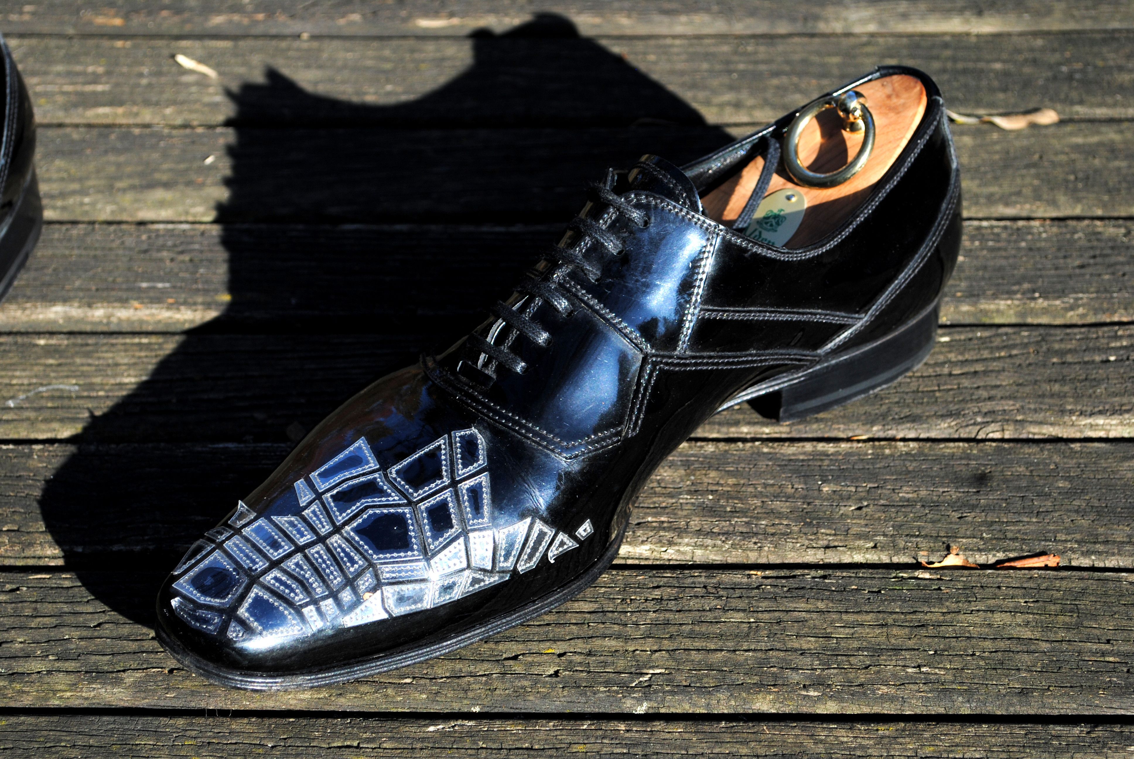 Dior Homme Fall 2008 Black Patent Leather Broken Glass