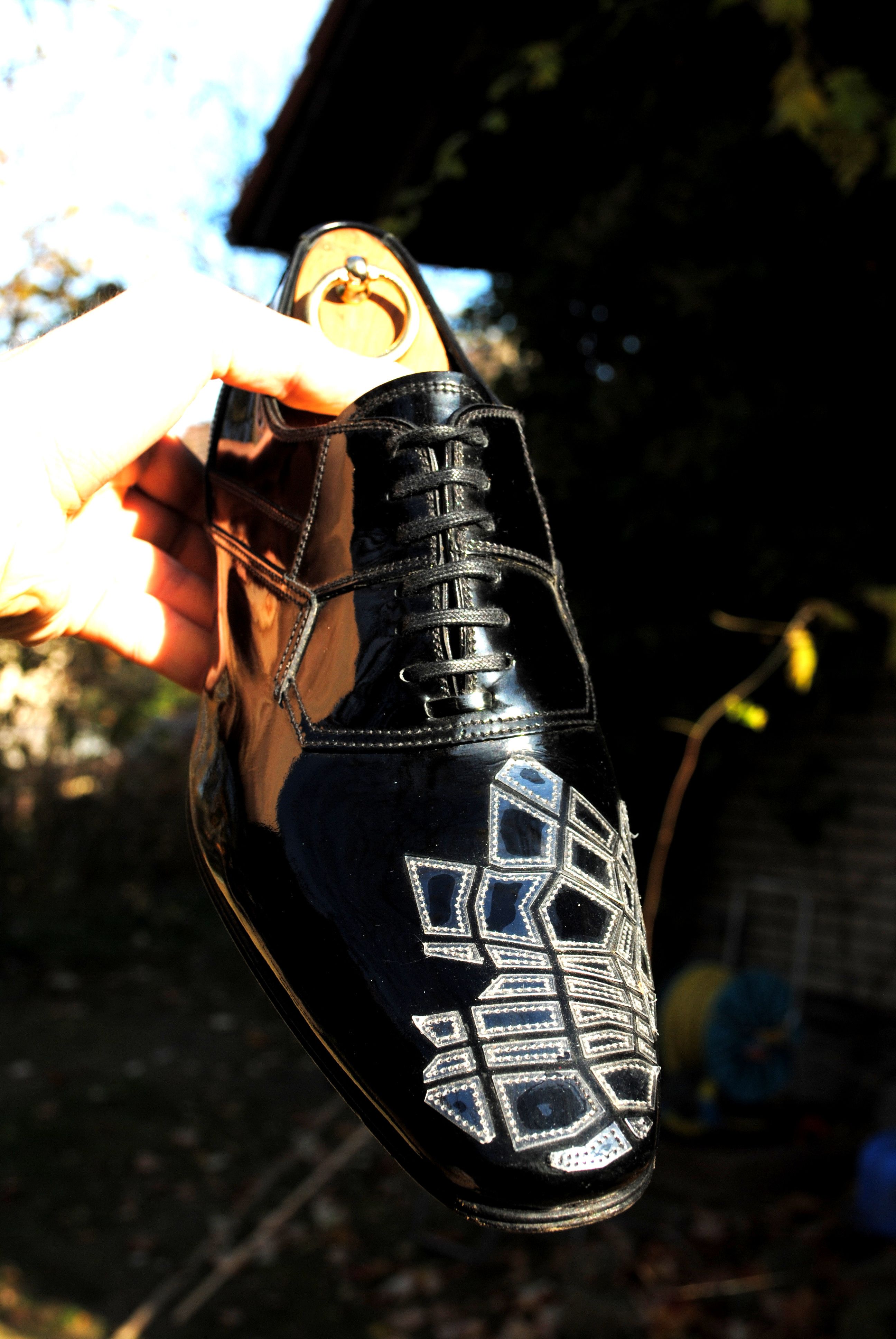 靴 dior homme 2008aw broken dress shoes Christian Dior Dress Shoes Mens EU 41 Black Leather Oxfords