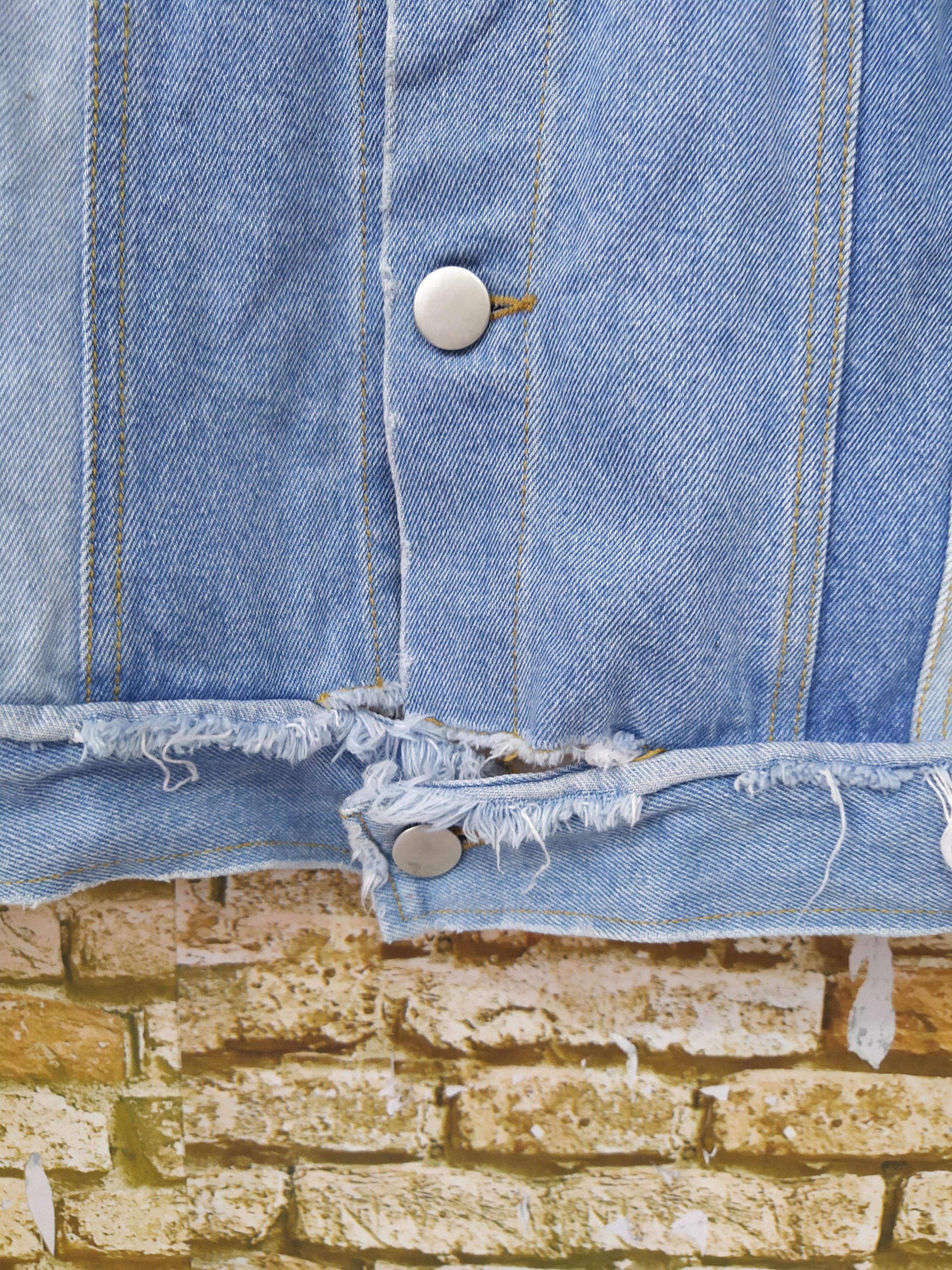 Japanese Brand ENVYM AILES TOKYO DISTRESSED DENIM JACKET (B682) Size US XL / EU 56 / 4 - 2 Thumbnail