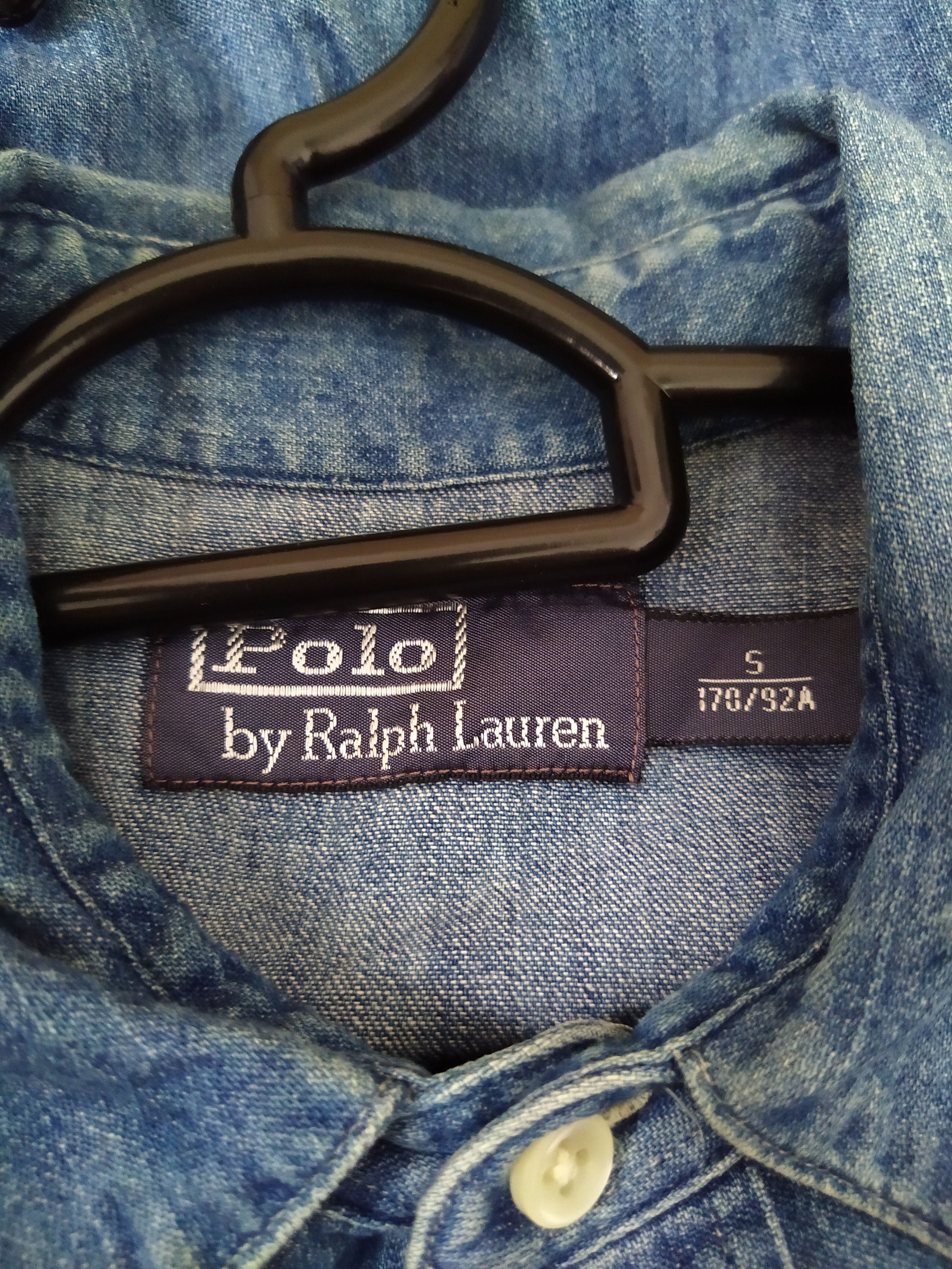 Polo Ralph Lauren 90s POLO RLAPH LAUREN PEARL BUFFALO DENIM SHIRT (B683) Size US S / EU 44-46 / 1 - 6 Thumbnail