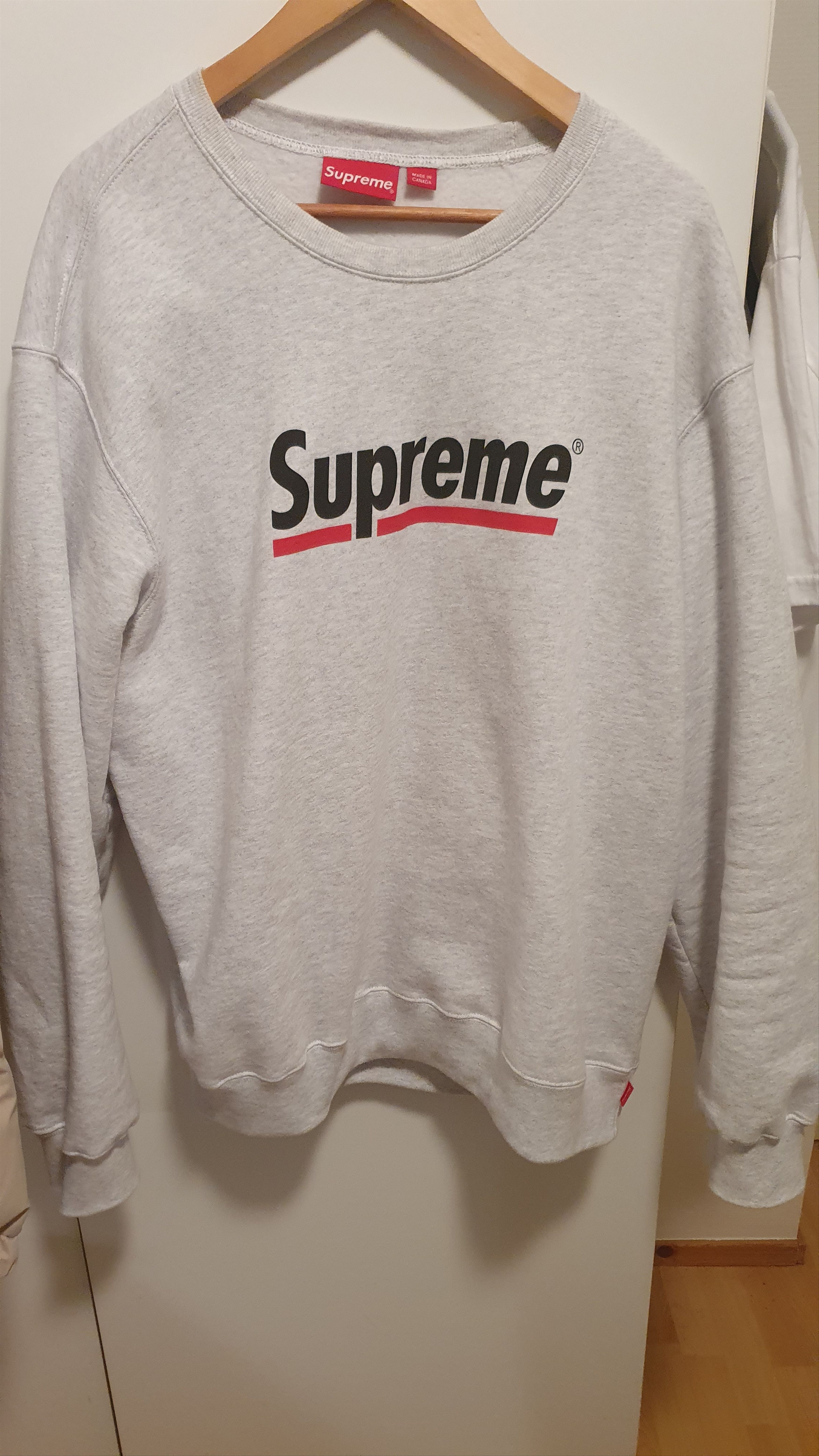 Supreme Underline Crewneck Size US XL / EU 56 / 4 - 1 Thumbnail