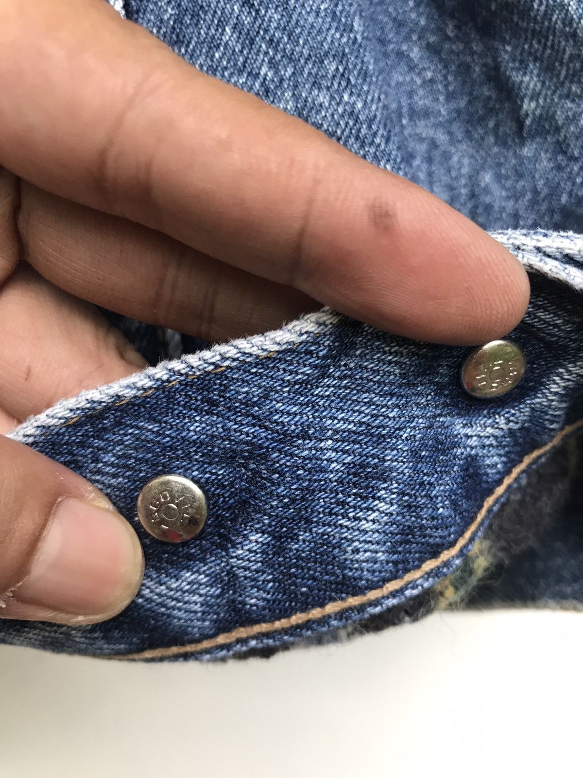 Japanese Brand × Vintage Vintage The New Classic Western Blanket Trucker Denim Jacket Size US L / EU 52-54 / 3 - 16 Thumbnail