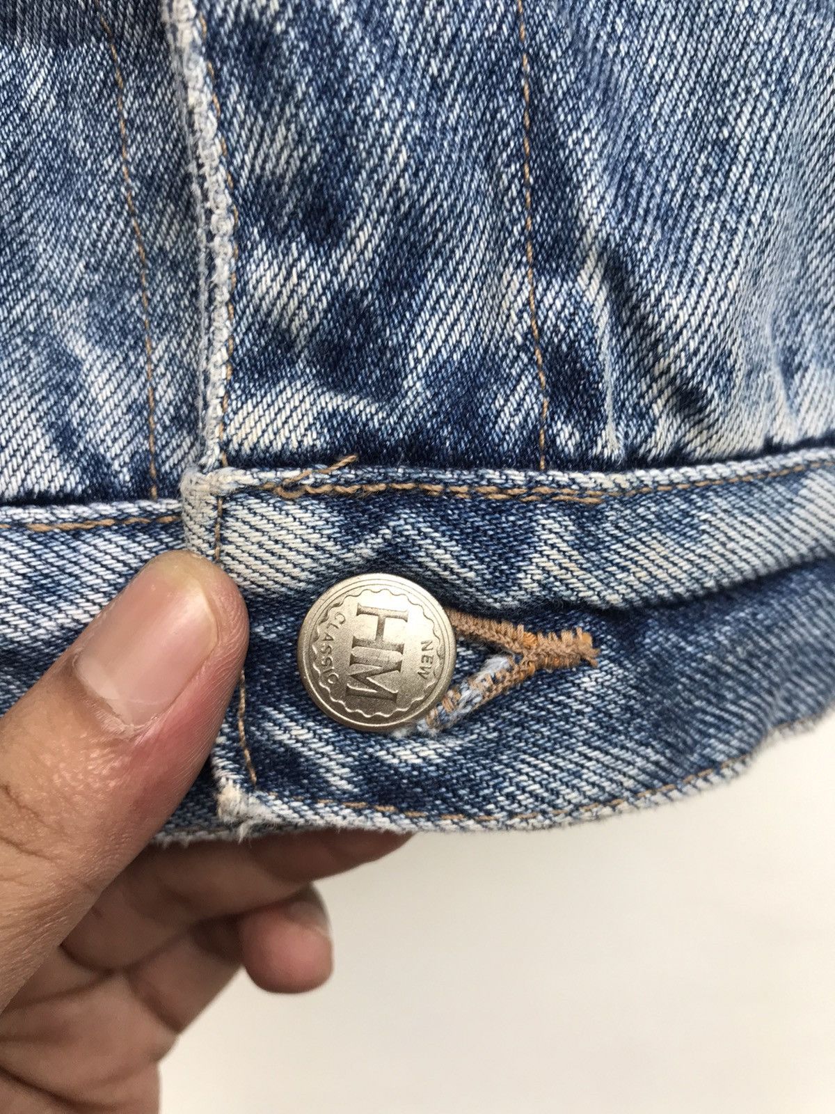 Japanese Brand × Vintage Vintage The New Classic Western Blanket Trucker Denim Jacket Size US L / EU 52-54 / 3 - 5 Thumbnail