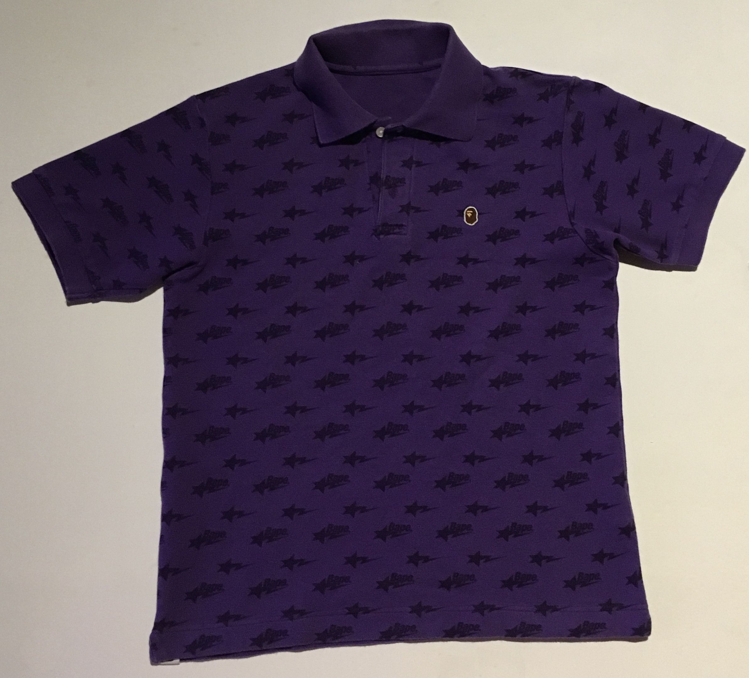 トップス a bathing ape bapesta polo shirt BAPE STA Milo monogram polo shirt STAR a bathing ape White