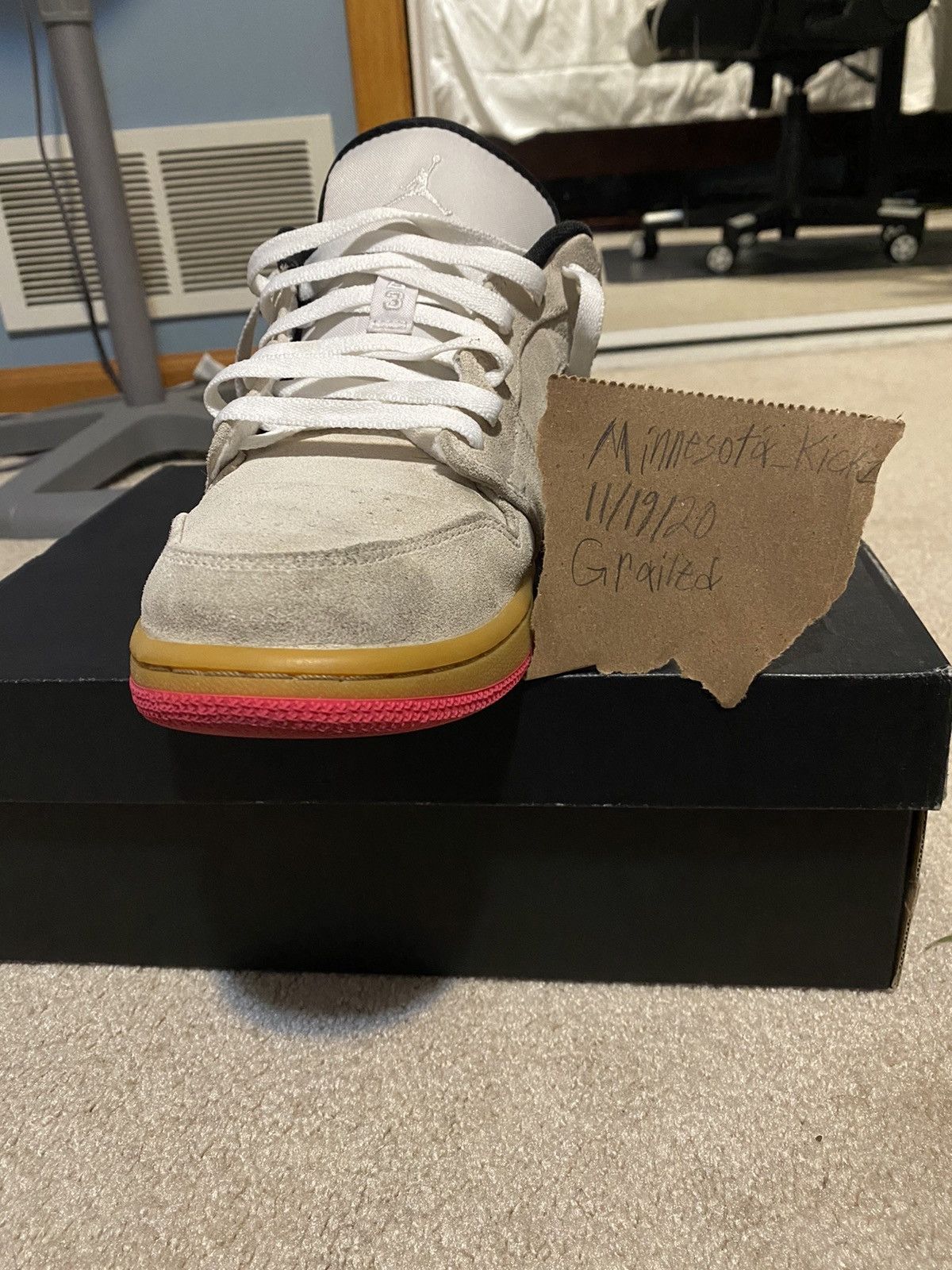 air jordan 1 low white gum hyper pink