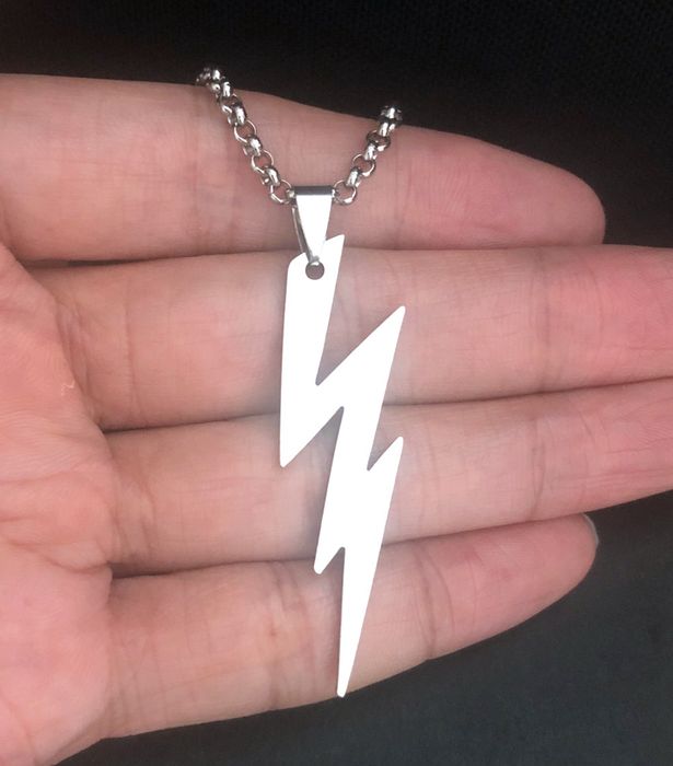 Vintage Silver Lightning Necklace chain 20" Grailed