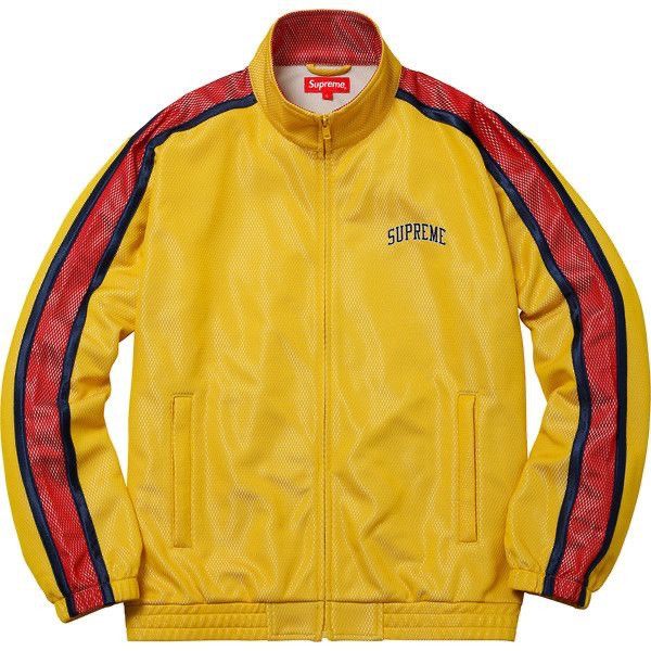 Supreme Supreme Bonded Mesh Track Jacket gold yellow | Grailed