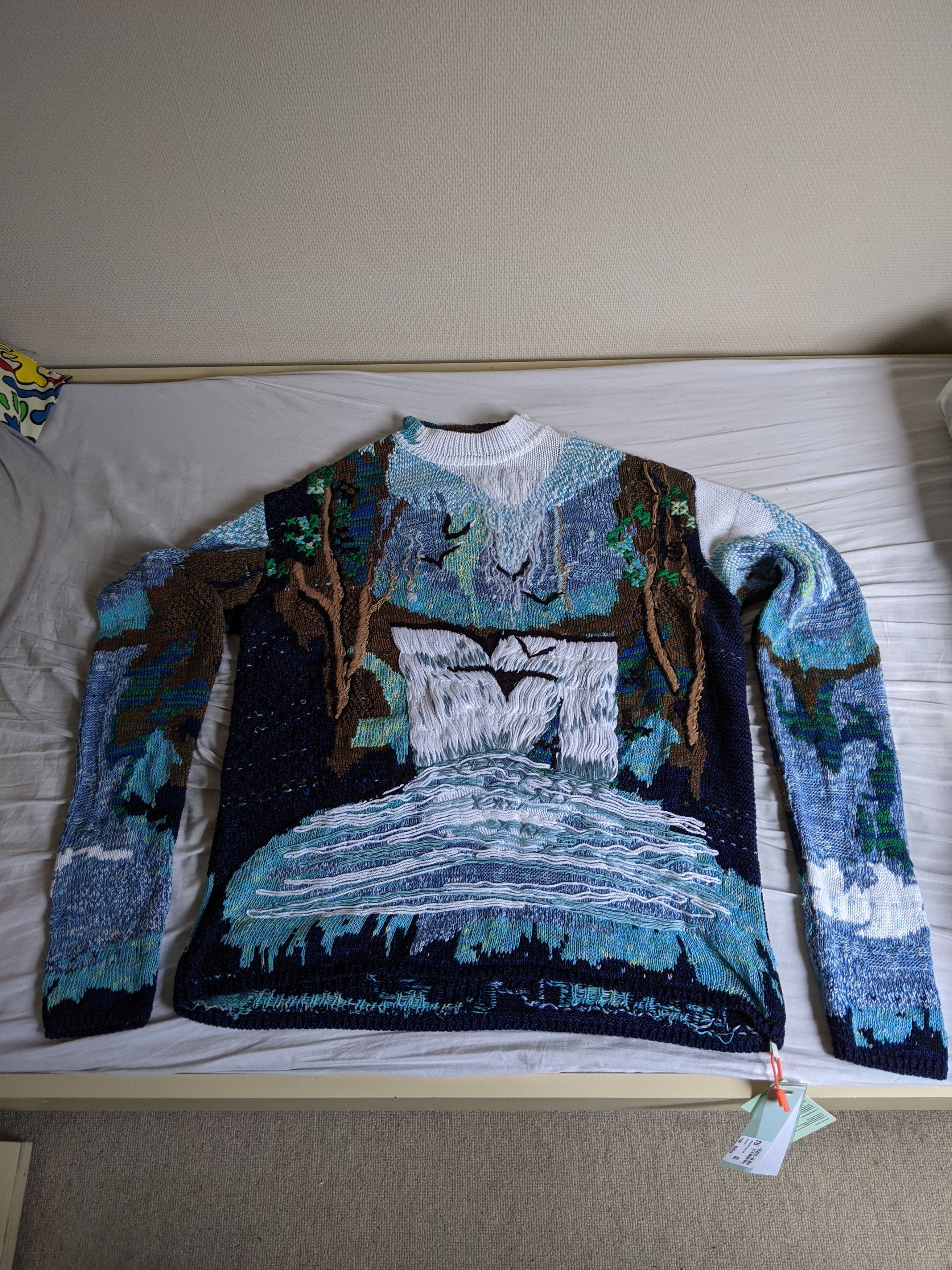 Off White FINAL DROP Off White Waterfall Knitwear Sweater Grailed