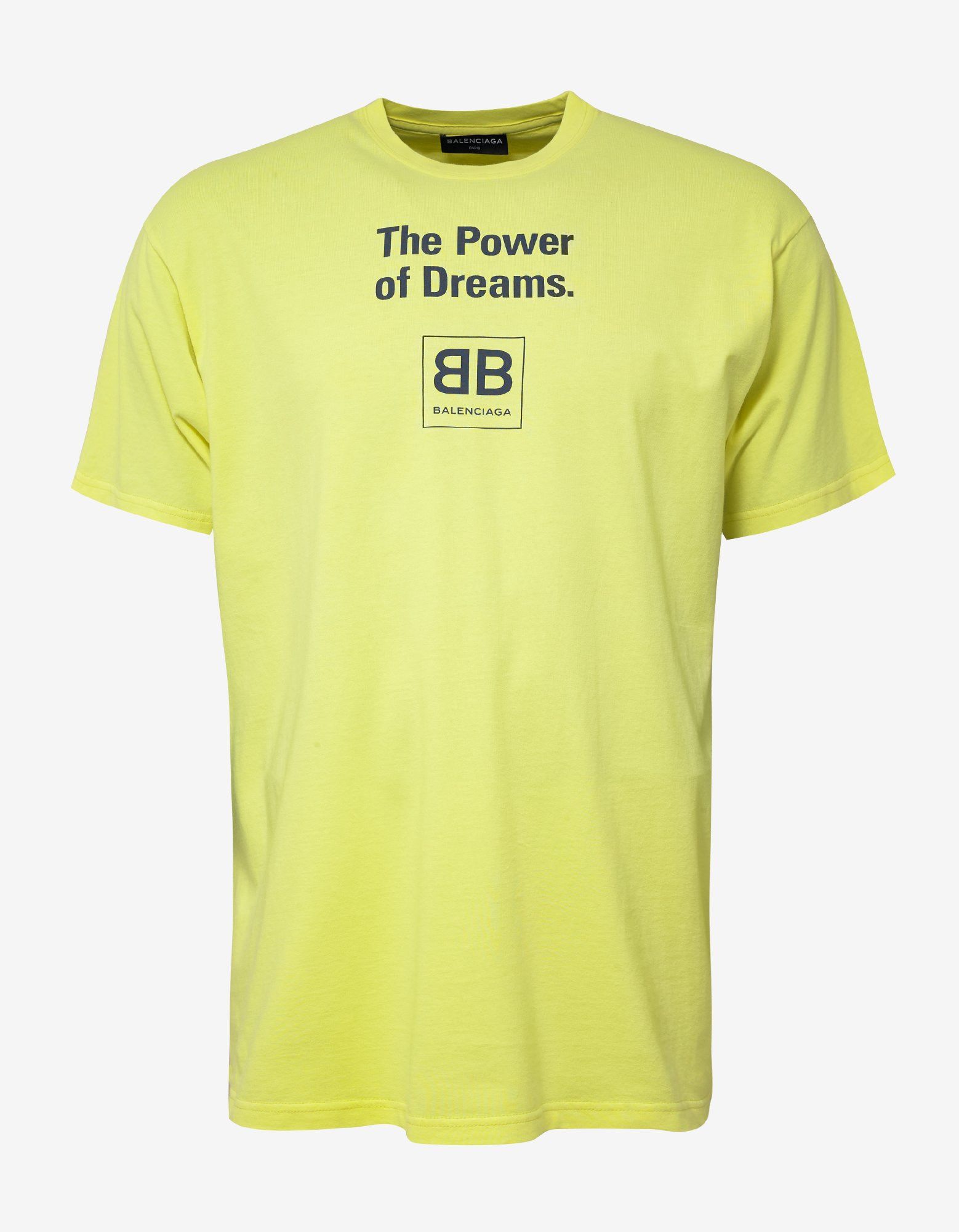 Yellow Power of Dreams Print T-Shirt |